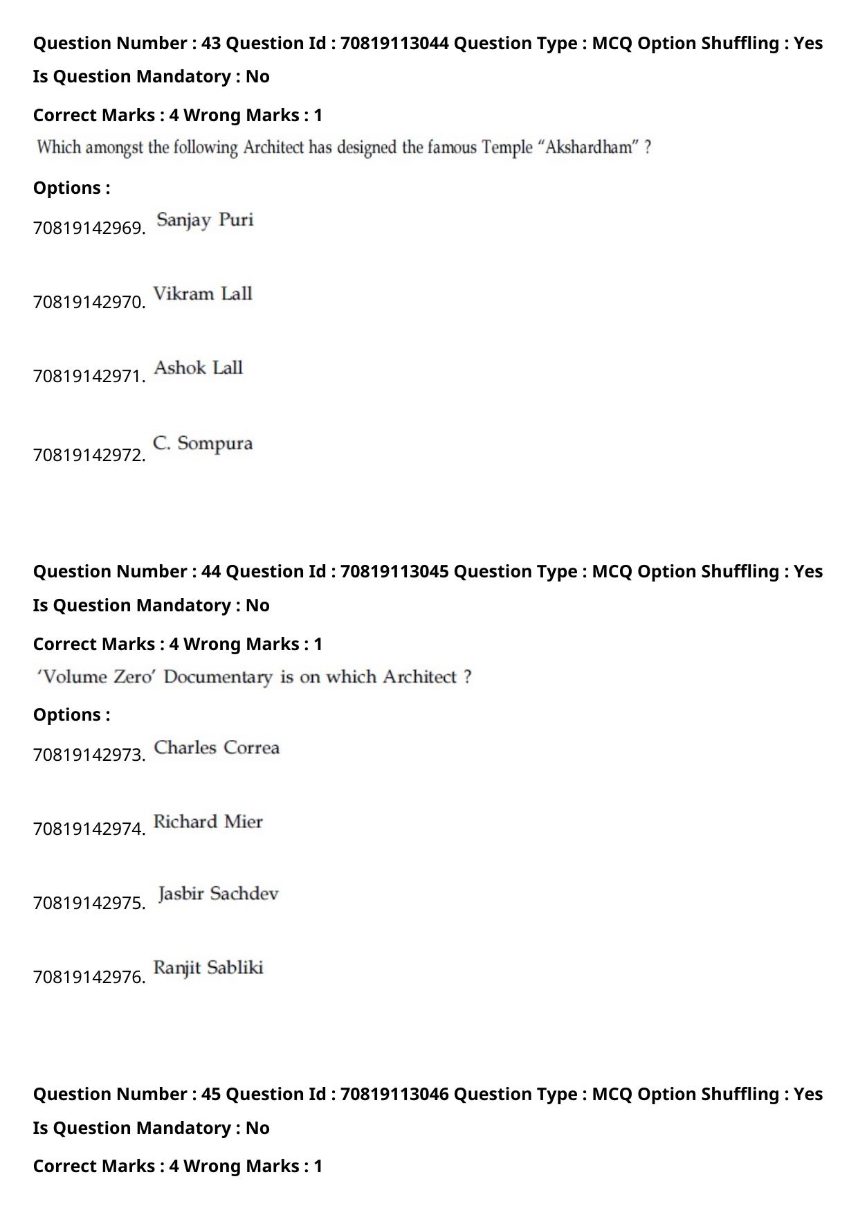 JEE Mains 2021: B Planning English (Shift 2) 23-02-2021 Question Paper - Page 26