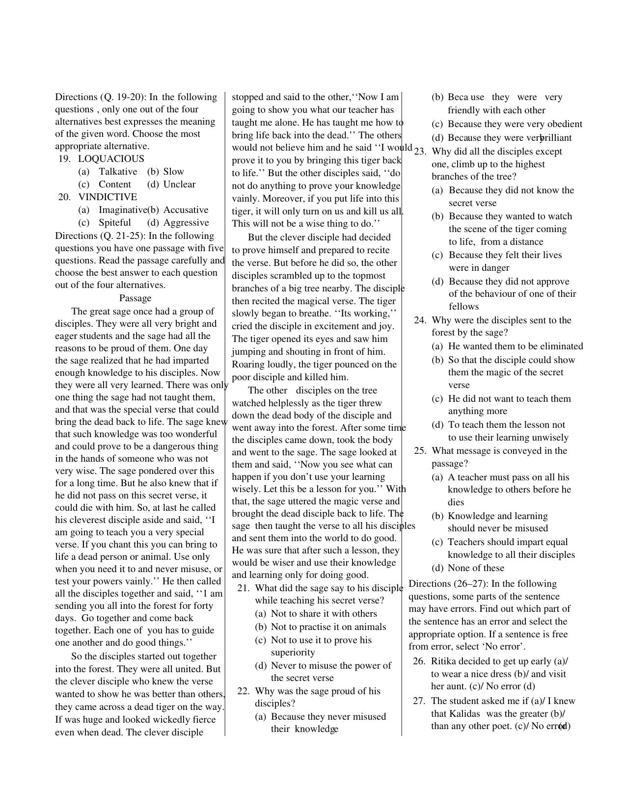 CUET English Sample Paper 14 - Page 2