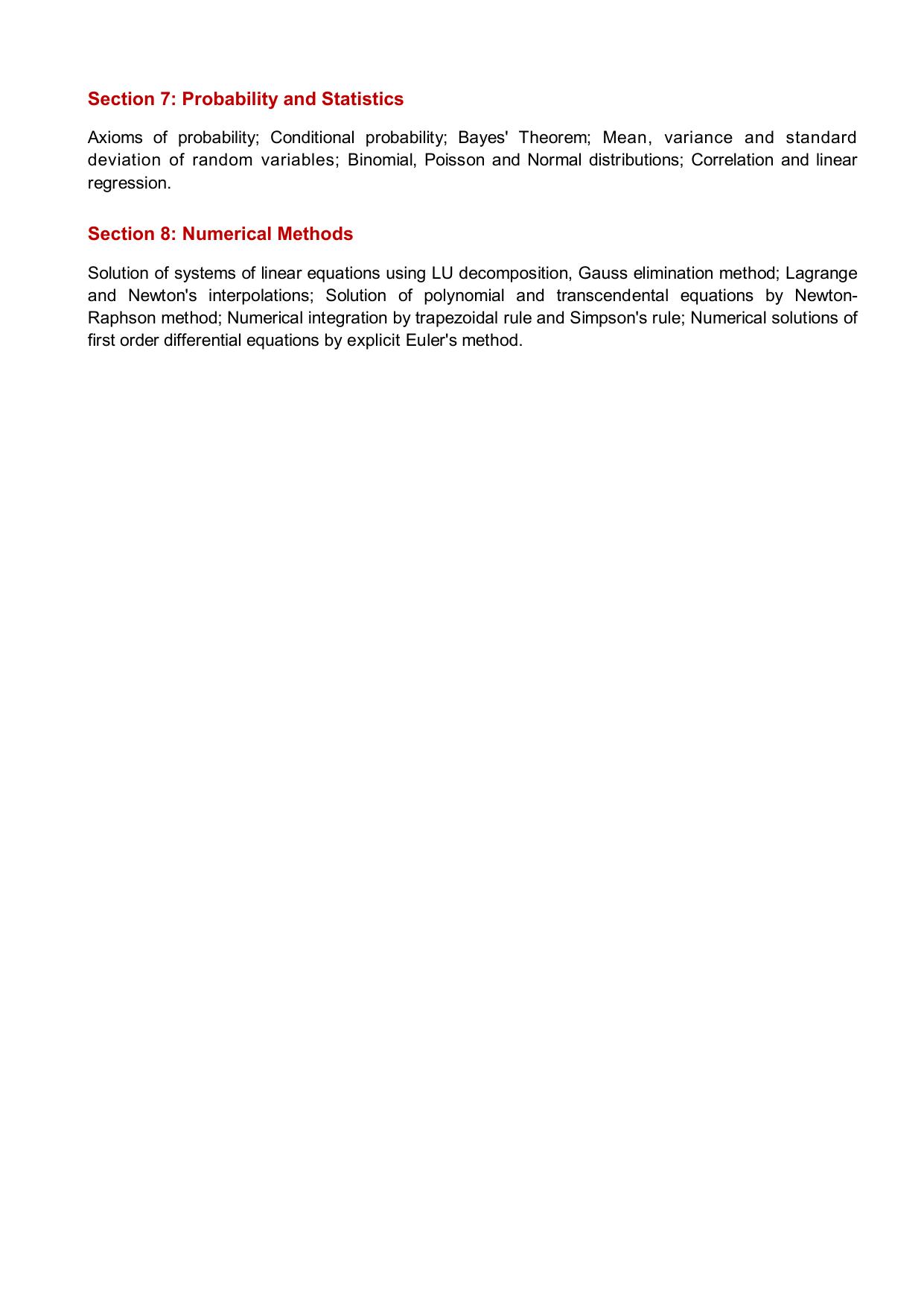GATE Engineering Sciences Syllabus - Page 2