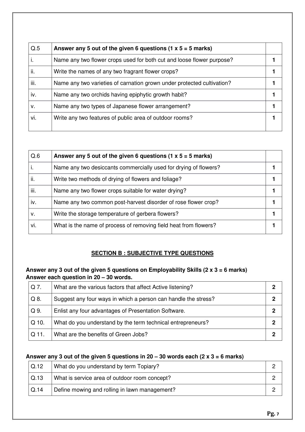 CBSE Class 12 (Skill Education) Horticulture 2024 Sample Paper - Page 7