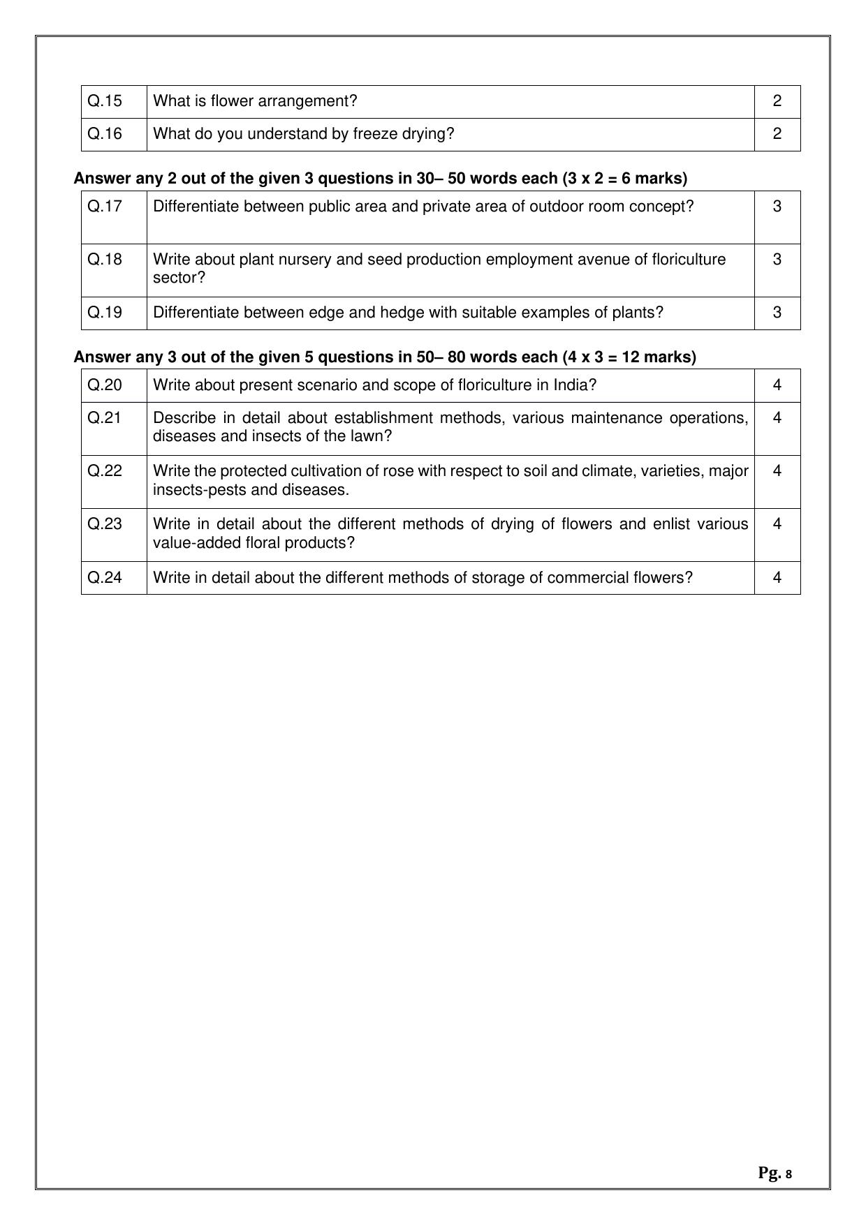 CBSE Class 12 (Skill Education) Horticulture 2024 Sample Paper - Page 8