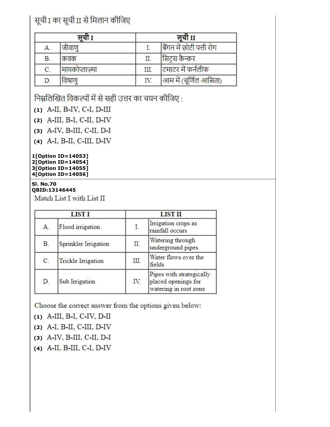 CUET (PG) 2022: PGQP-33 Horticulture (05-09-2022) Question Paper - Page 44