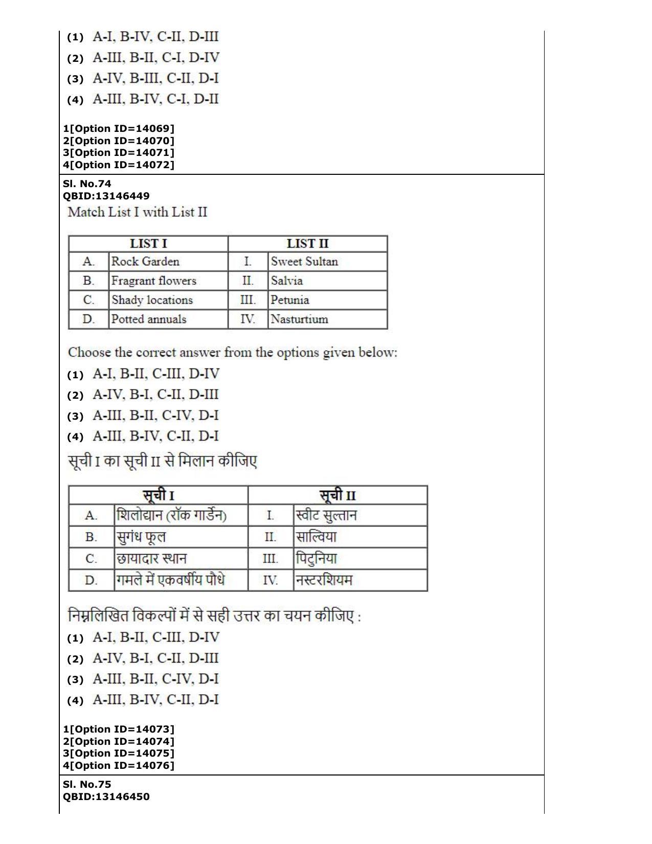 CUET (PG) 2022: PGQP-33 Horticulture (05-09-2022) Question Paper - Page 48