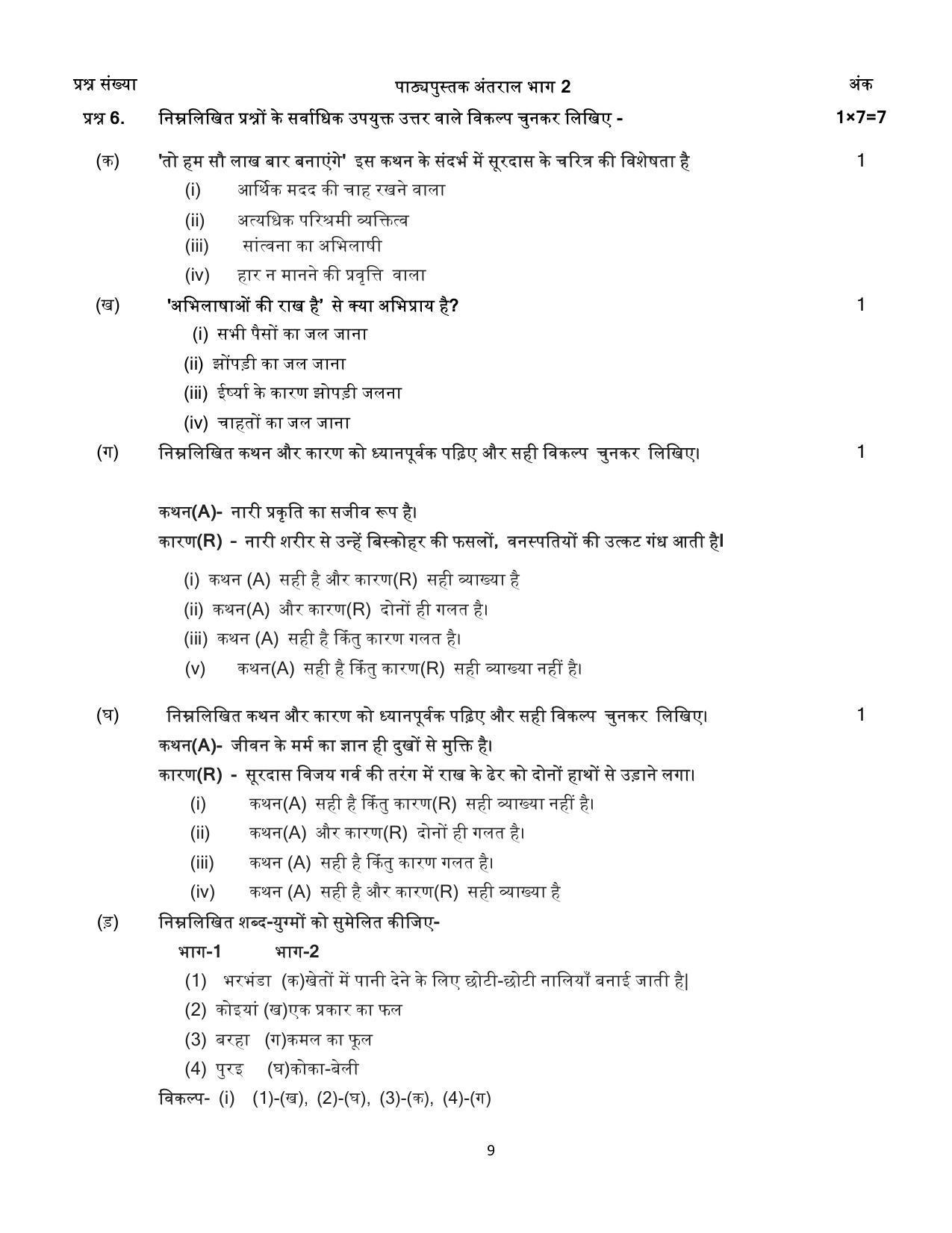 CBSE Class 12 Hindi Elective Sample Paper 2024 - Page 9