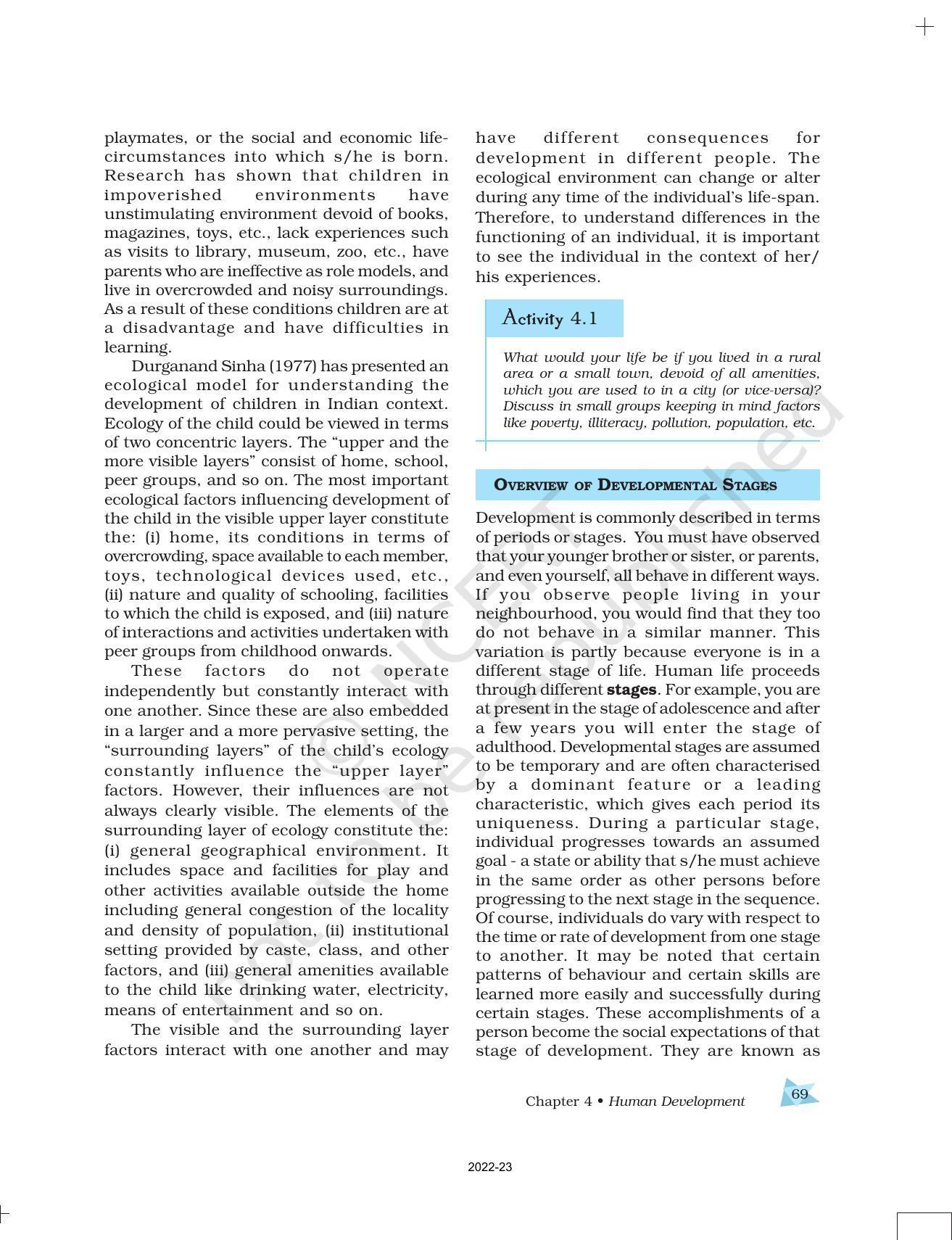 NCERT Book for Class 11 Psychology Chapter 4 Human Development - Page 6