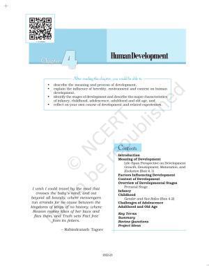 NCERT Book for Class 11 Psychology Chapter 4 Human Development