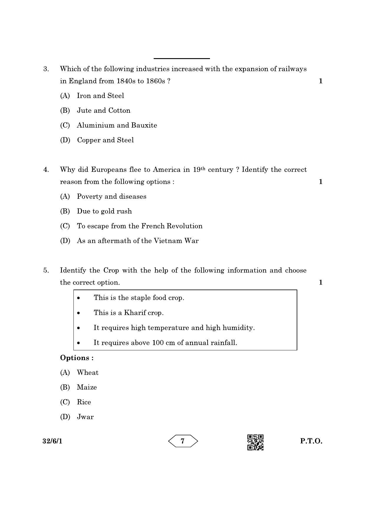CBSE Class 10 32-6-1 Social Science 2023 Question Paper - Page 7
