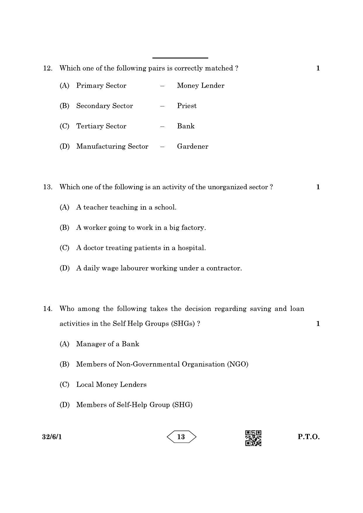 CBSE Class 10 32-6-1 Social Science 2023 Question Paper - Page 13