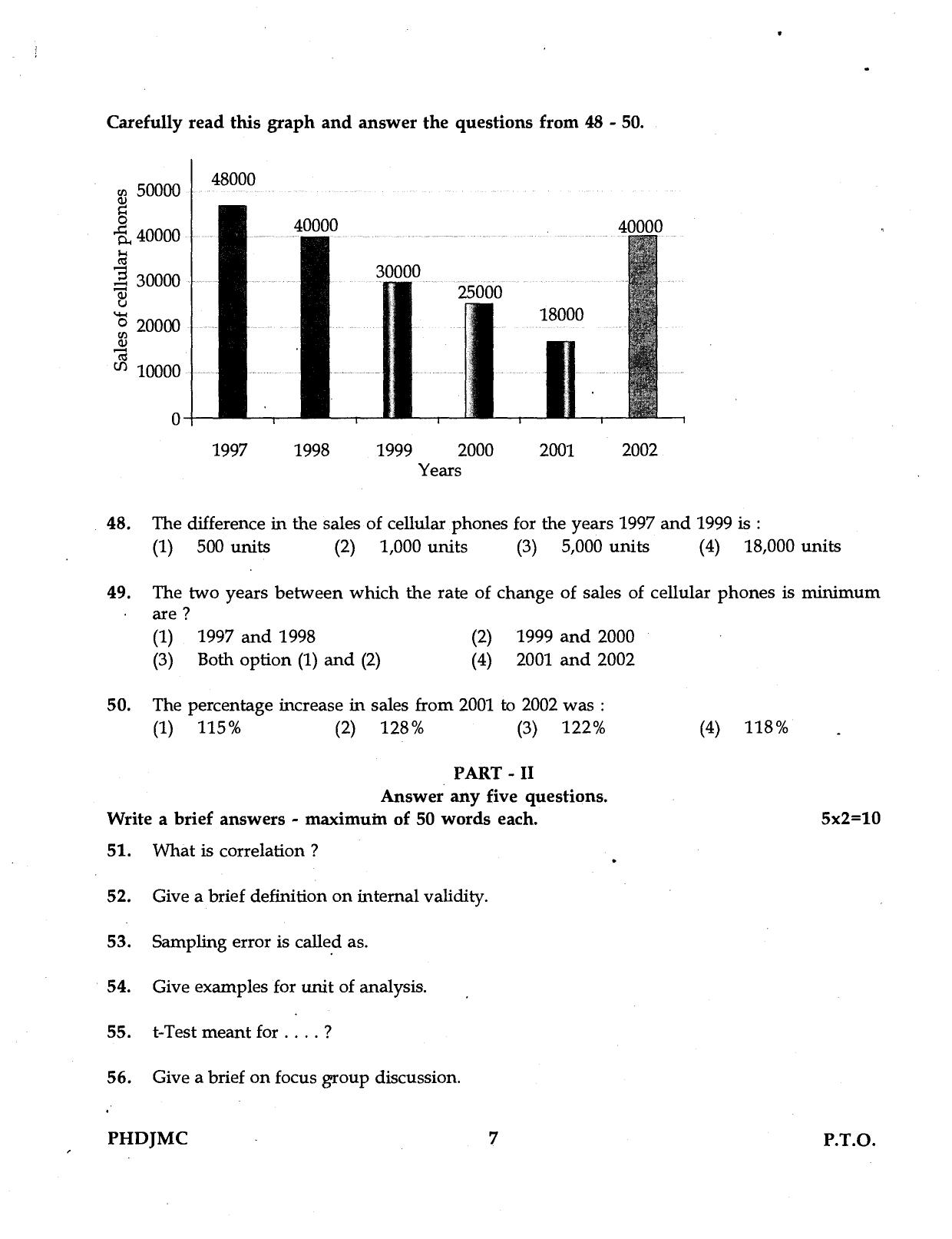 IGNOU PhD Entrance Test Ph.D Journalism And Mass Communication 2016 Question Paper - Page 7