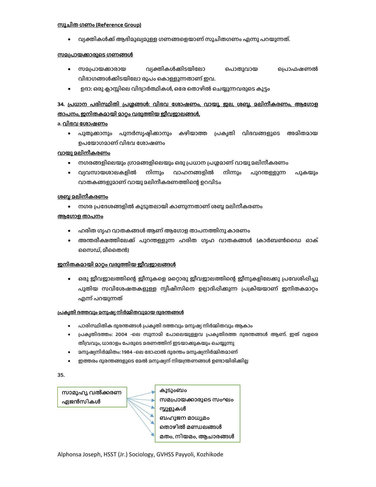 Kerala Plus One 2022 Sociology Answer Key (Model) - Page 10