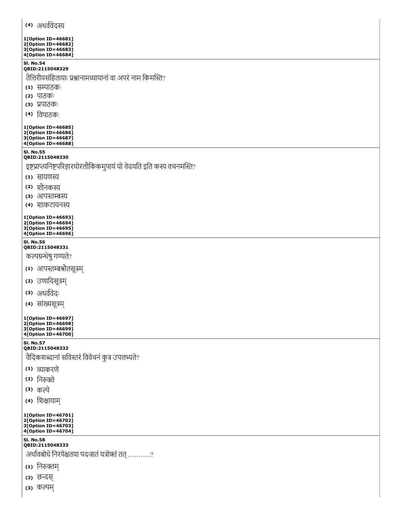 CUET (PG) 2022: PGQP-78 Krishna Yajurveda  (11-09-2022) Question Paper - Page 17