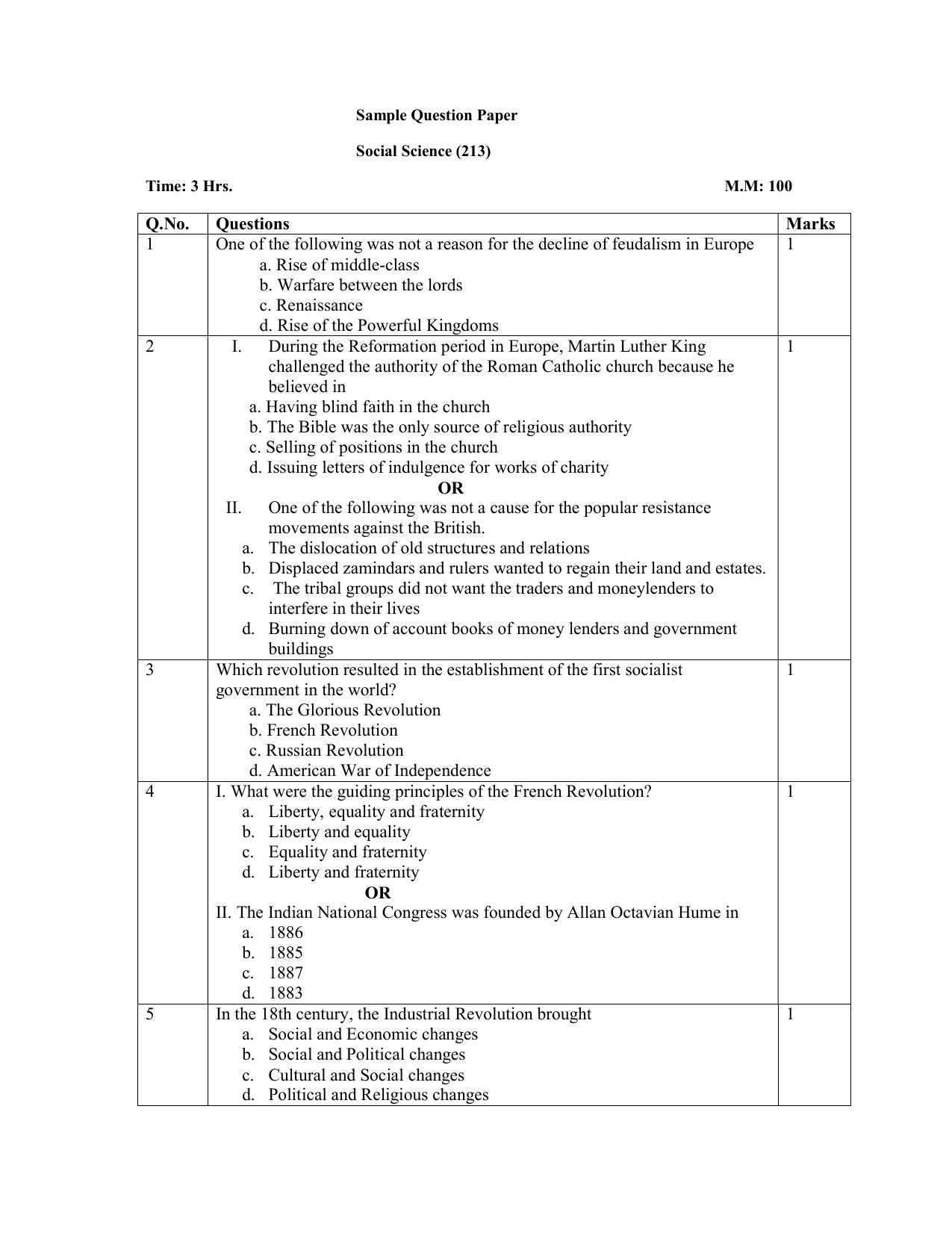 NIOS Class 10 Social Science (213) Sample Paper - Page 2