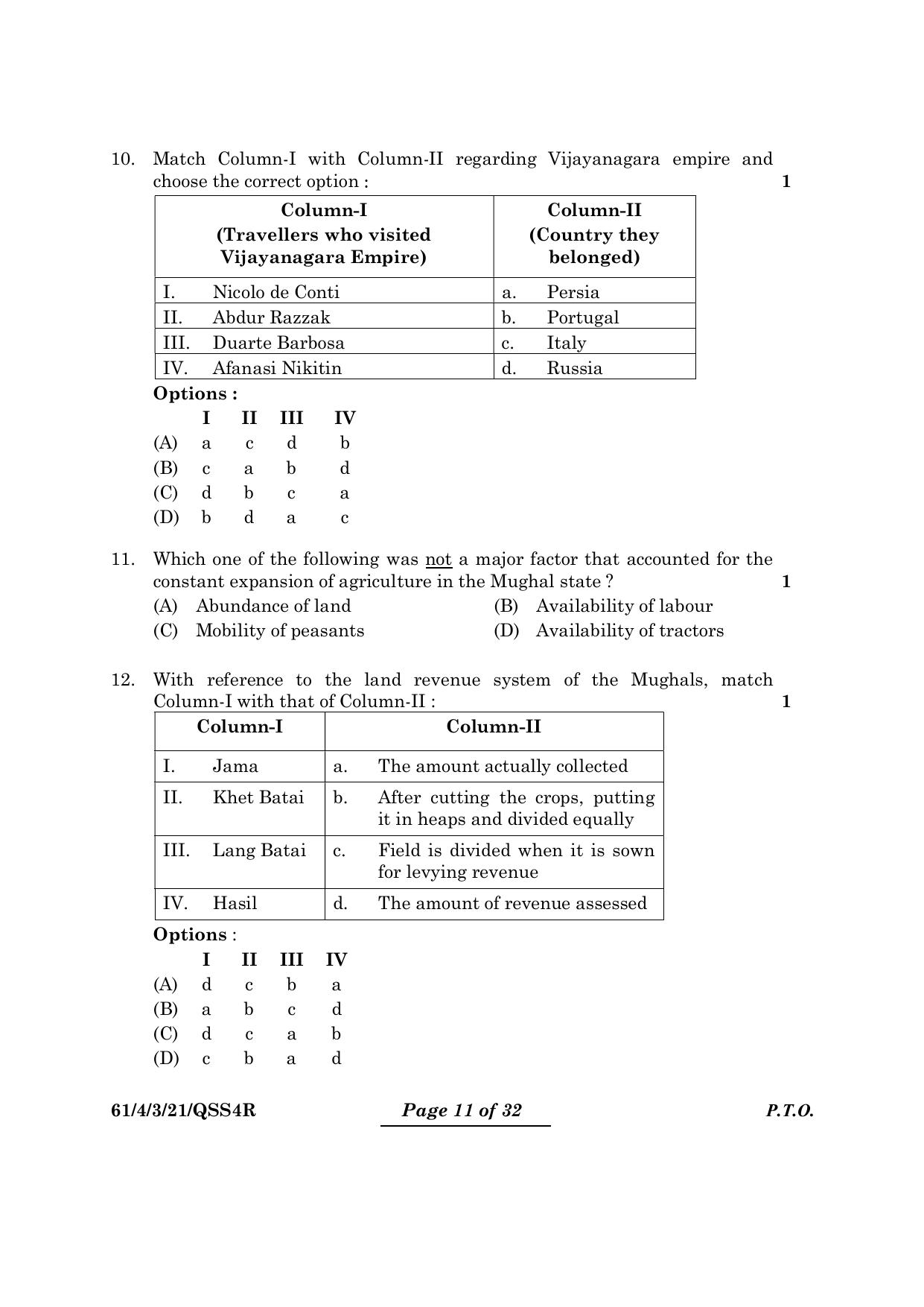 CBSE Class 12 61-4-3 History 2024 Question Paper - Page 11