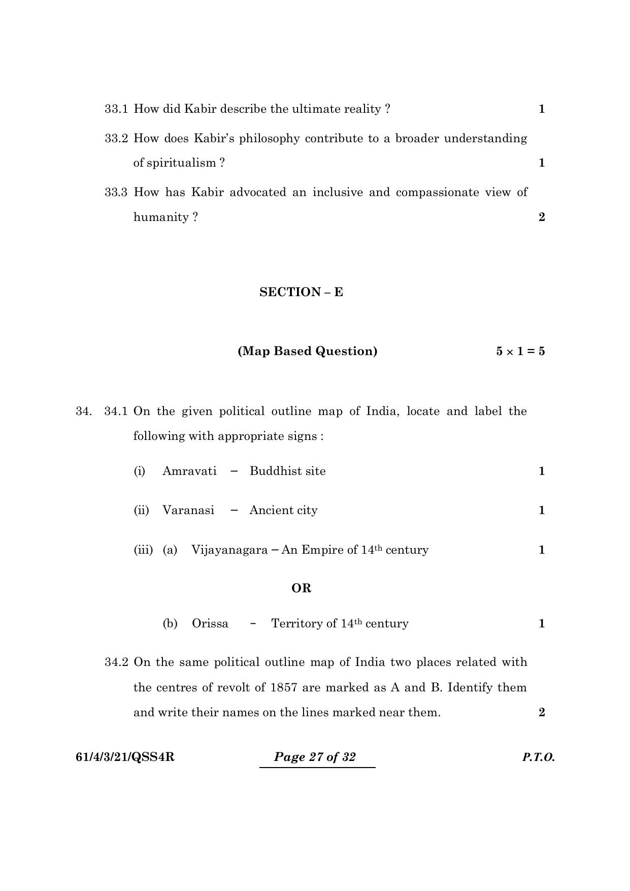 CBSE Class 12 61-4-3 History 2024 Question Paper - Page 27
