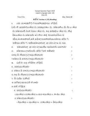 CBSE Class 12 Lepcha -Sample Paper 2019-20