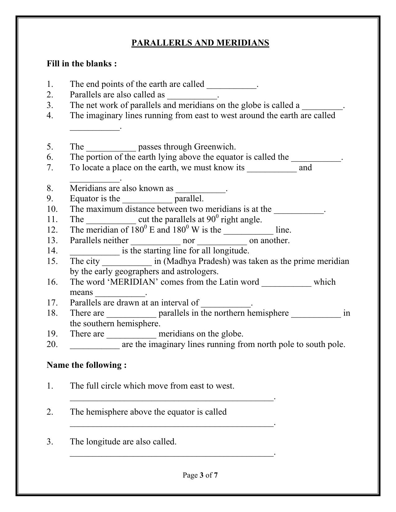 Worksheet for Class 5 Social Science Assignment 14 - Page 3
