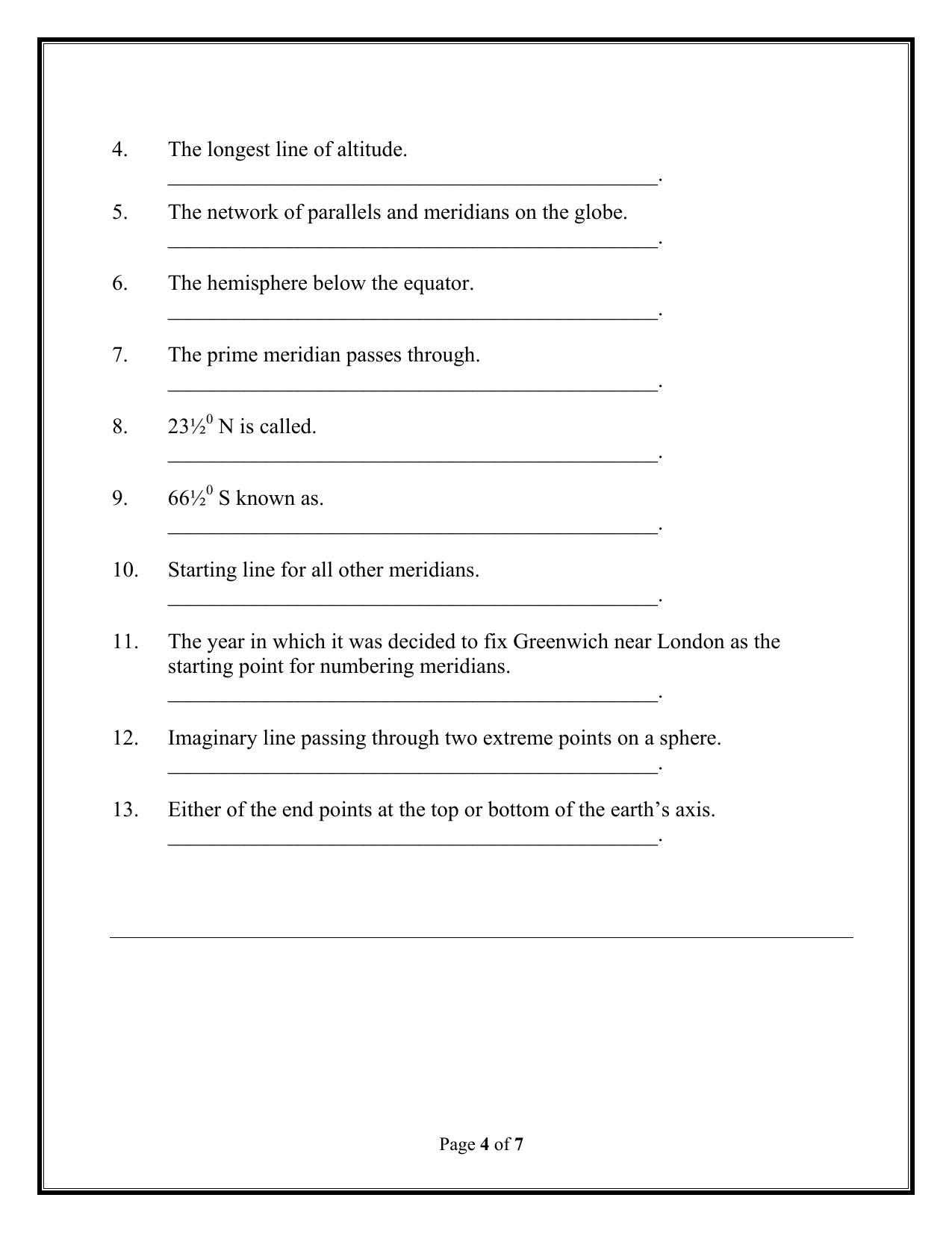 Worksheet for Class 5 Social Science Assignment 14 - Page 4