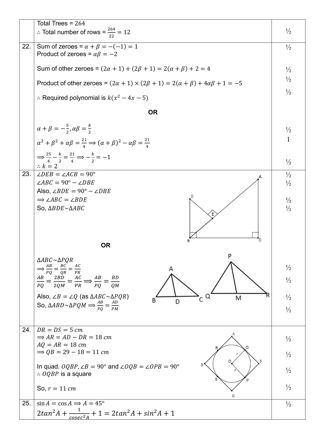 CBSE Class 10 Mathematics Set 2 Practice Questions 2023-24 - Page 2
