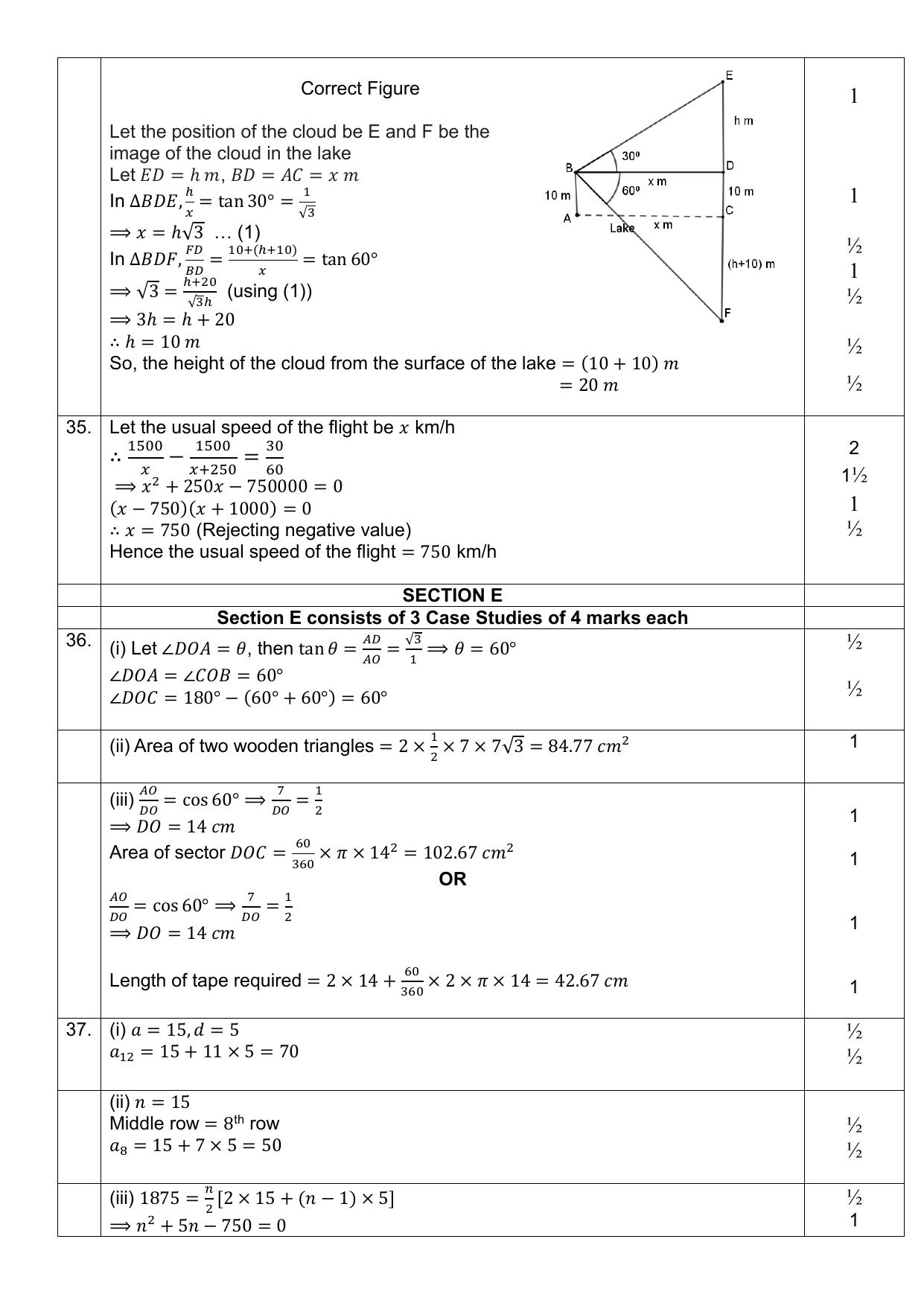 CBSE Class 10 Mathematics Set 2 Practice Questions 2023-24 - Page 6