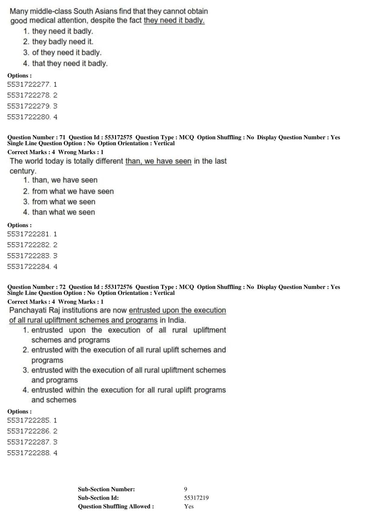 ICAR AIEEA PG 2019 AGRI BUSINESS MANAGEMENT Question Paper - Page 27