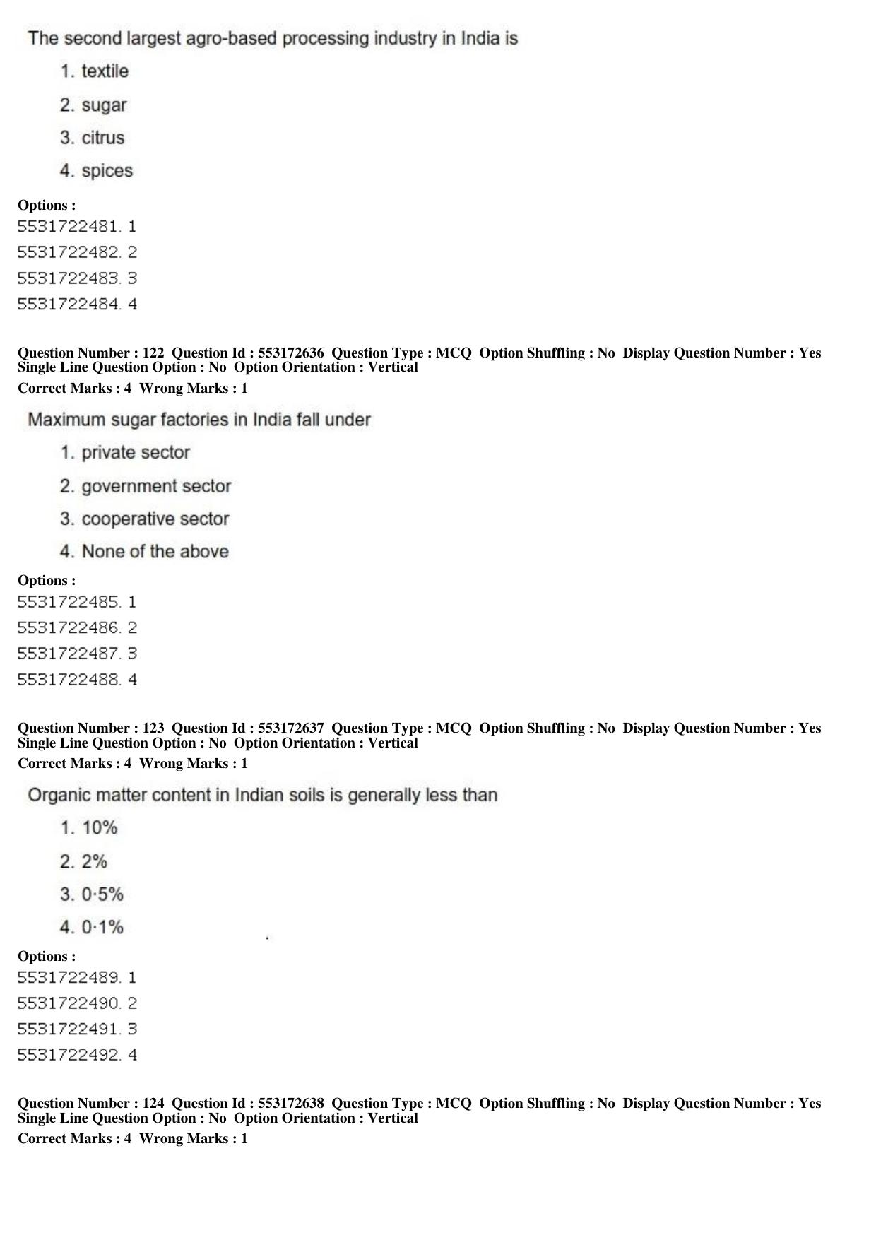ICAR AIEEA PG 2019 AGRI BUSINESS MANAGEMENT Question Paper - Page 48