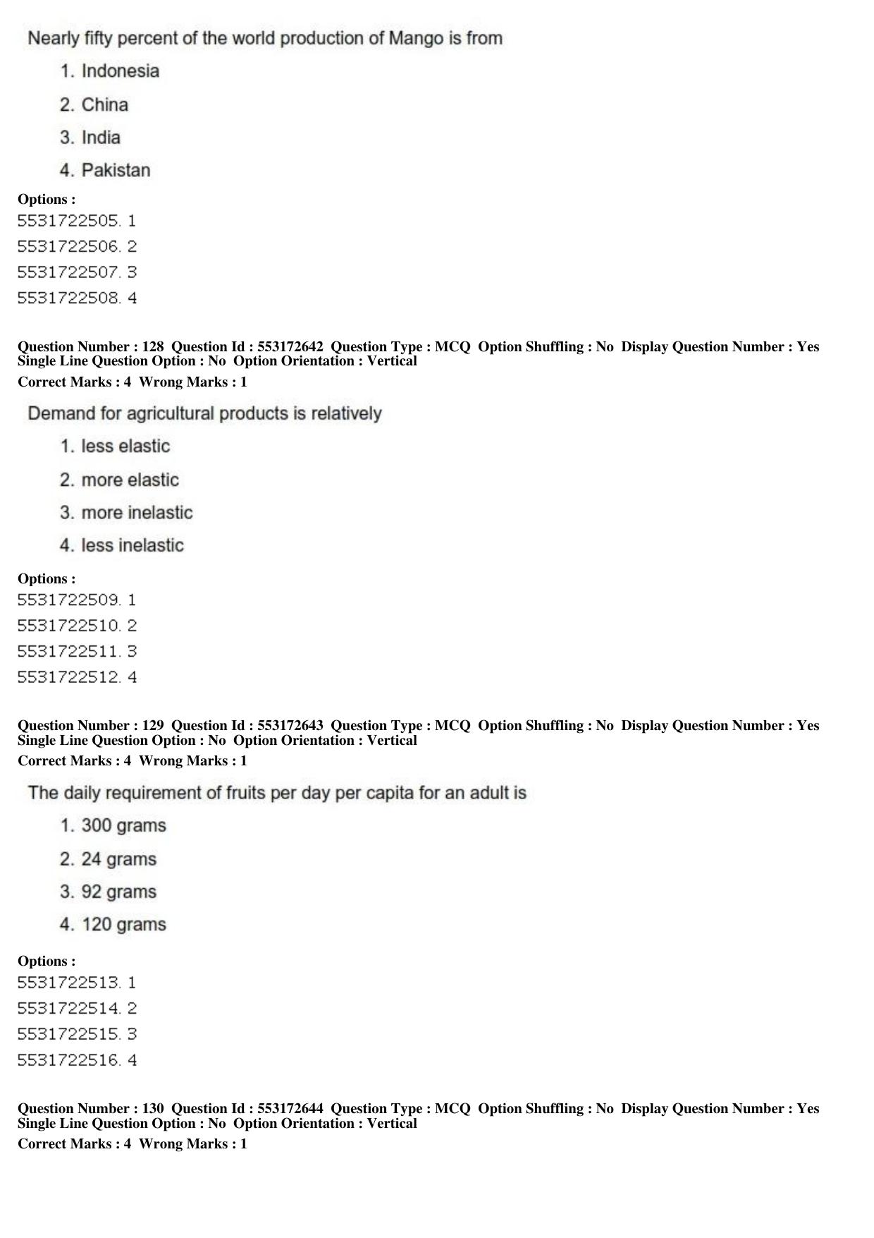 ICAR AIEEA PG 2019 AGRI BUSINESS MANAGEMENT Question Paper - Page 50