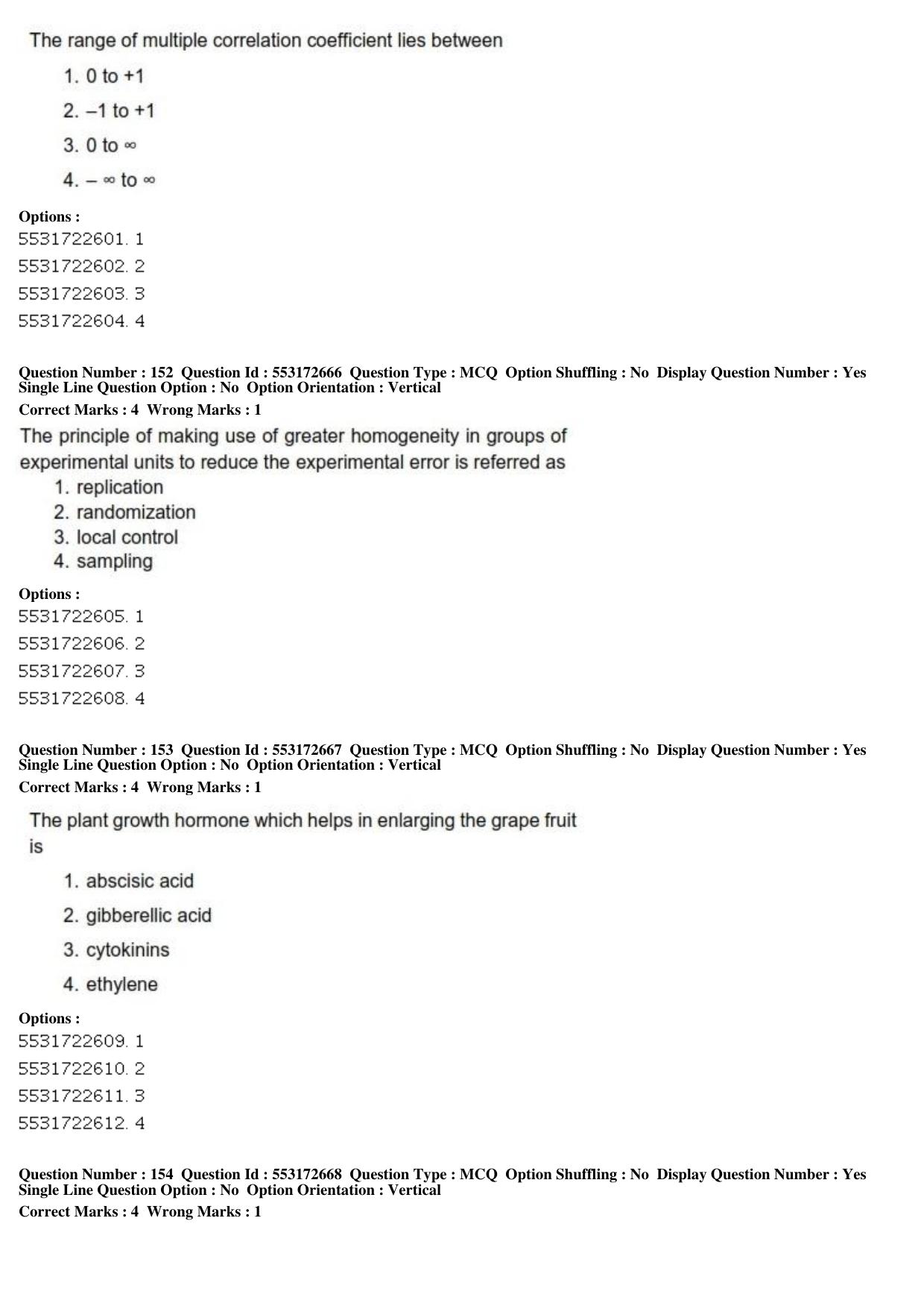 ICAR AIEEA PG 2019 AGRI BUSINESS MANAGEMENT Question Paper - Page 58