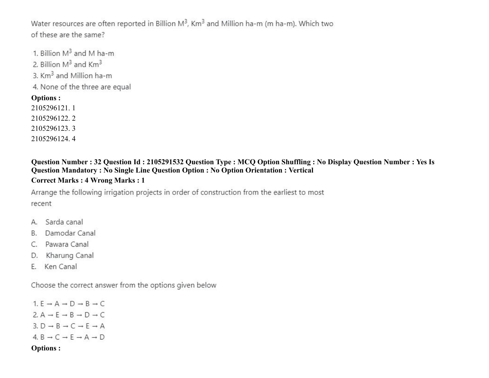 ICAR AIEEA PG 2020 WATER SCIENCE AND TECHNOLOGY Question Paper - Page 19