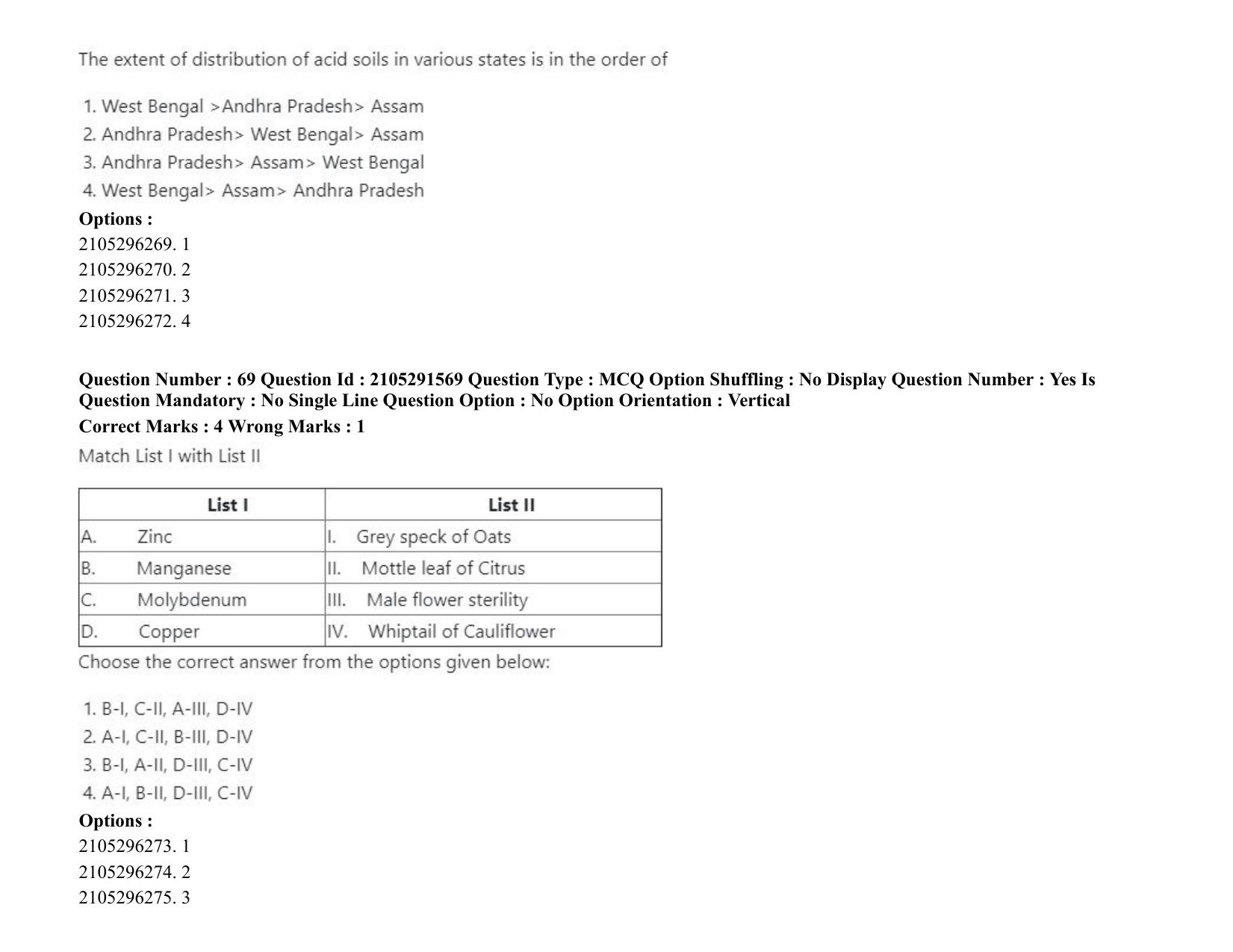 ICAR AIEEA PG 2020 WATER SCIENCE AND TECHNOLOGY Question Paper - Page 39