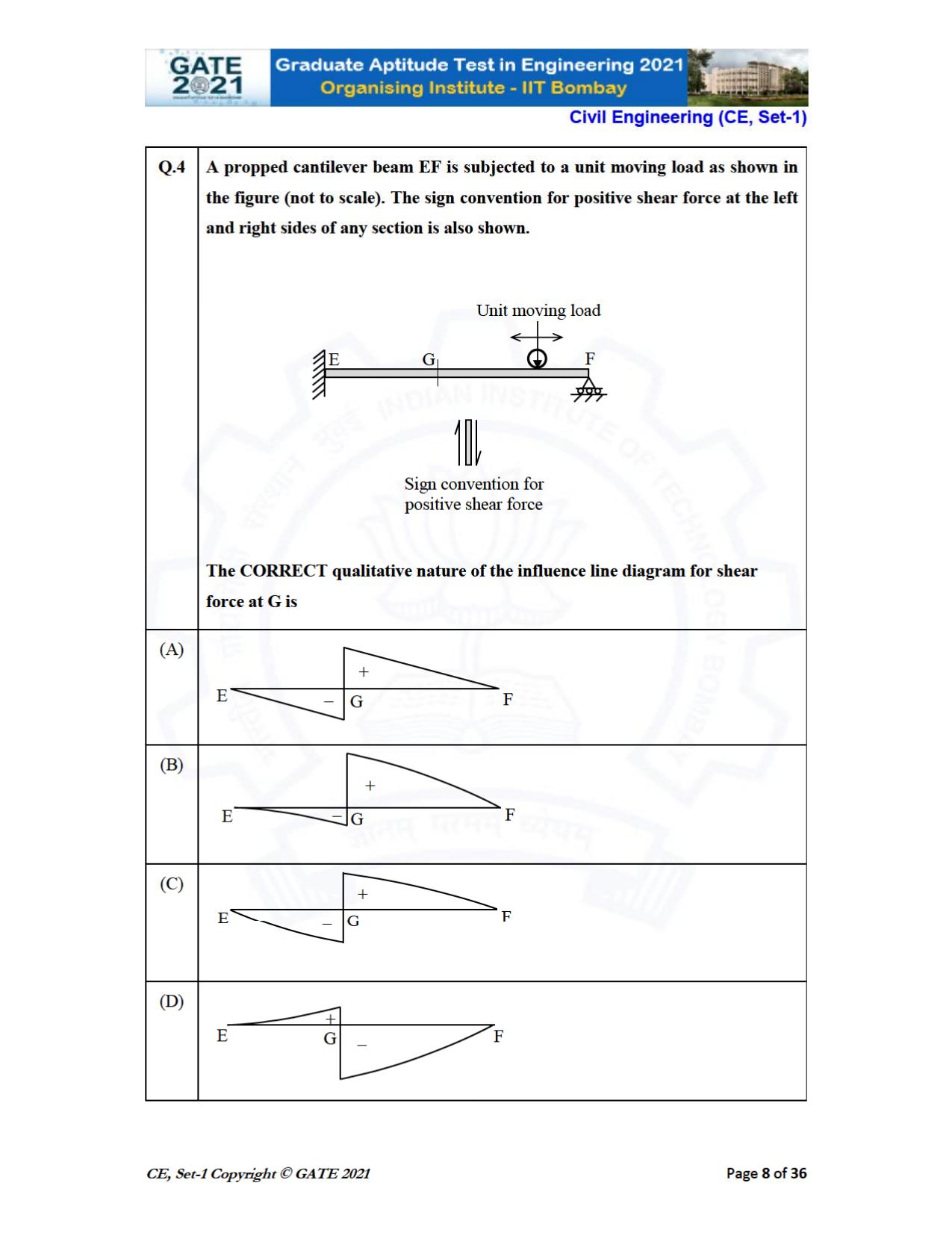 GATE 2021 Civil Engineering (CE) Question Paper - Page 9