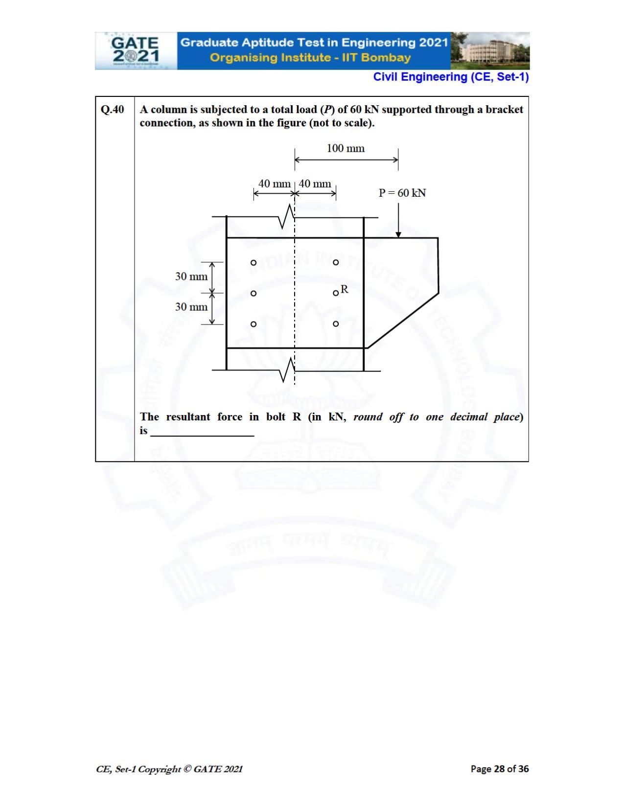 GATE 2021 Civil Engineering (CE) Question Paper - Page 29