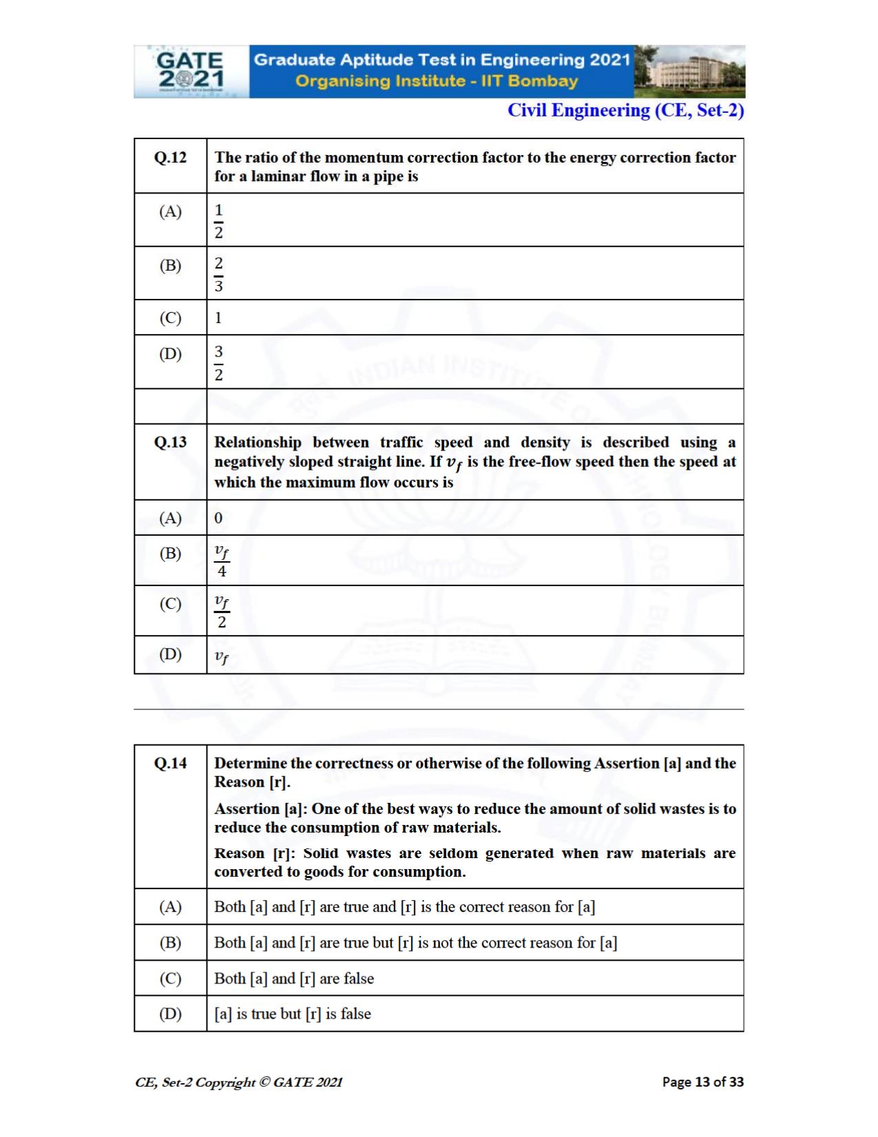 GATE 2021 Civil Engineering (CE) Question Paper - Page 54