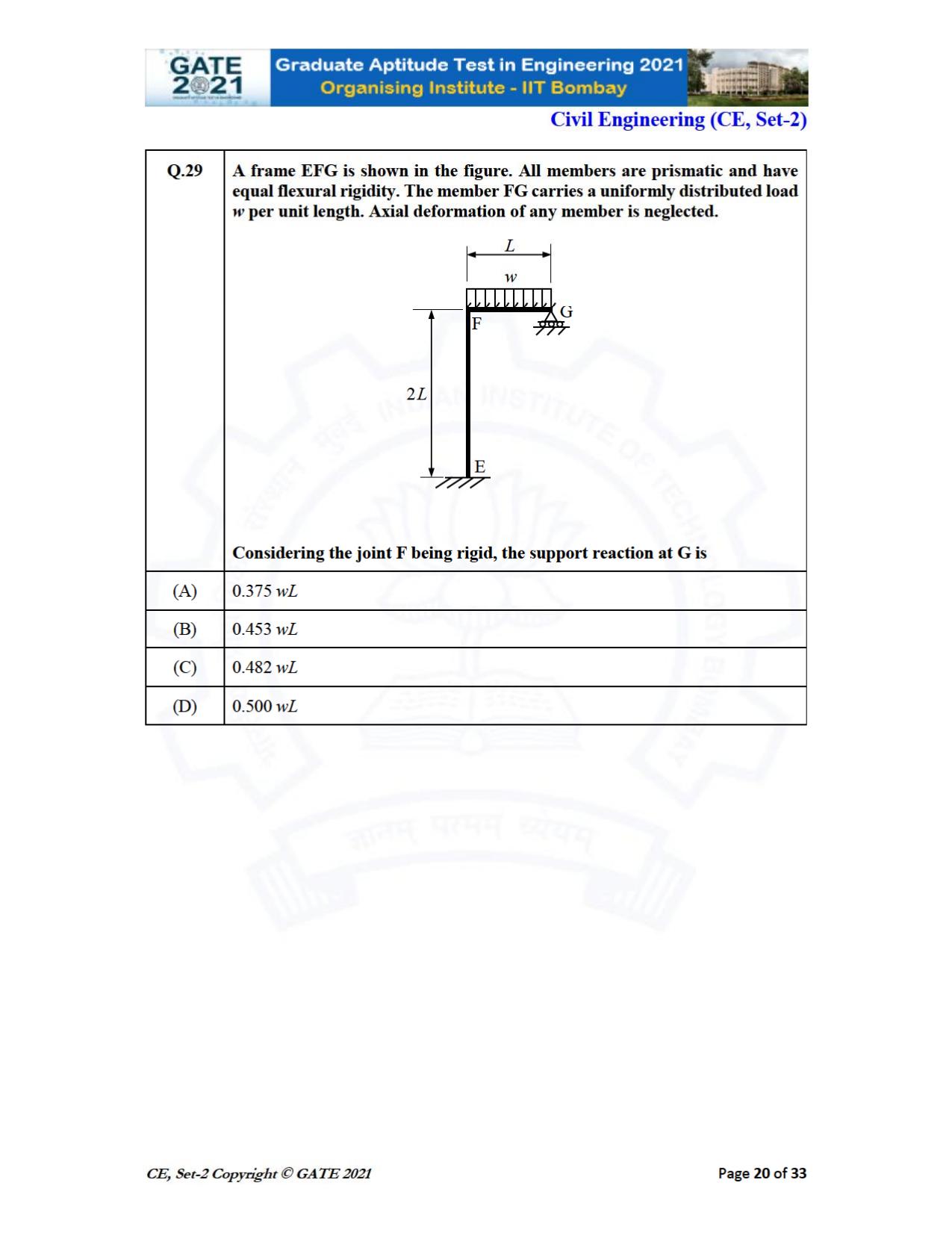 GATE 2021 Civil Engineering (CE) Question Paper - Page 61