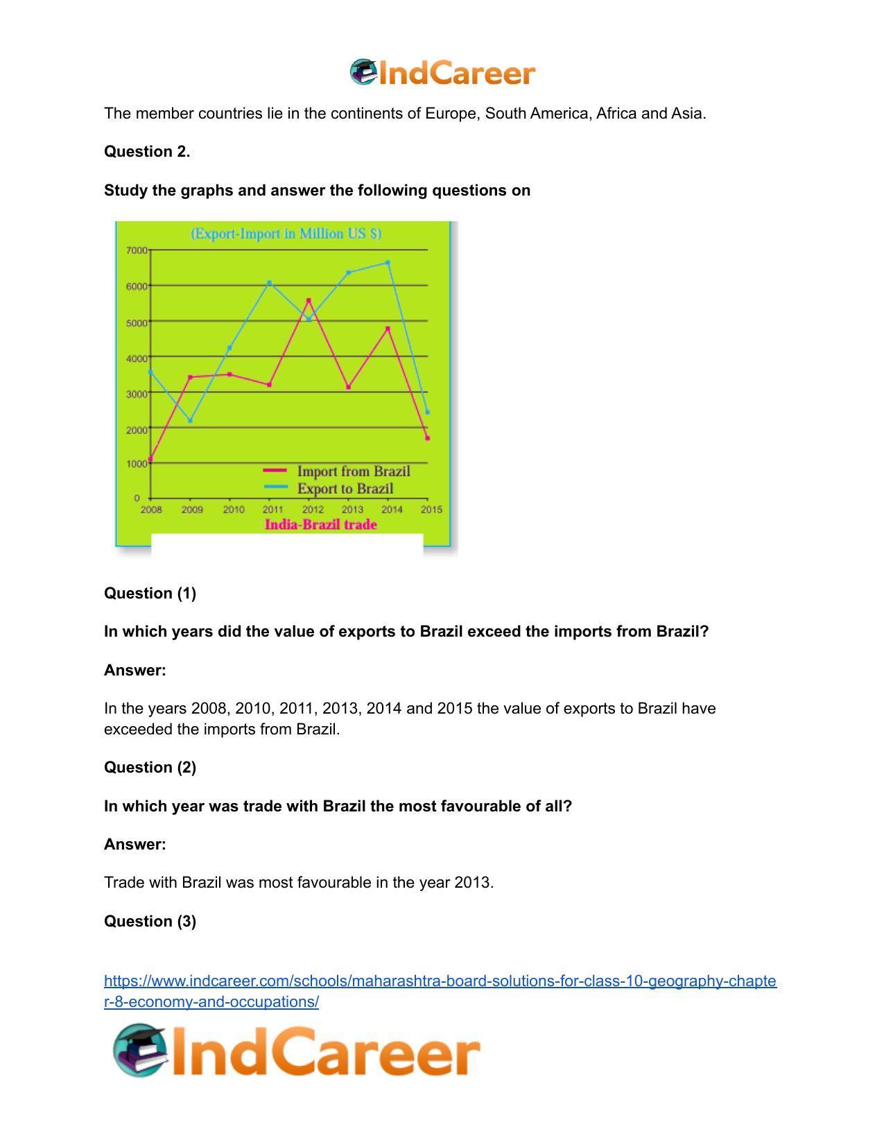 Maharashtra Board Solutions for Class 10- Geography: Chapter 8- Economy and Occupations - Page 26