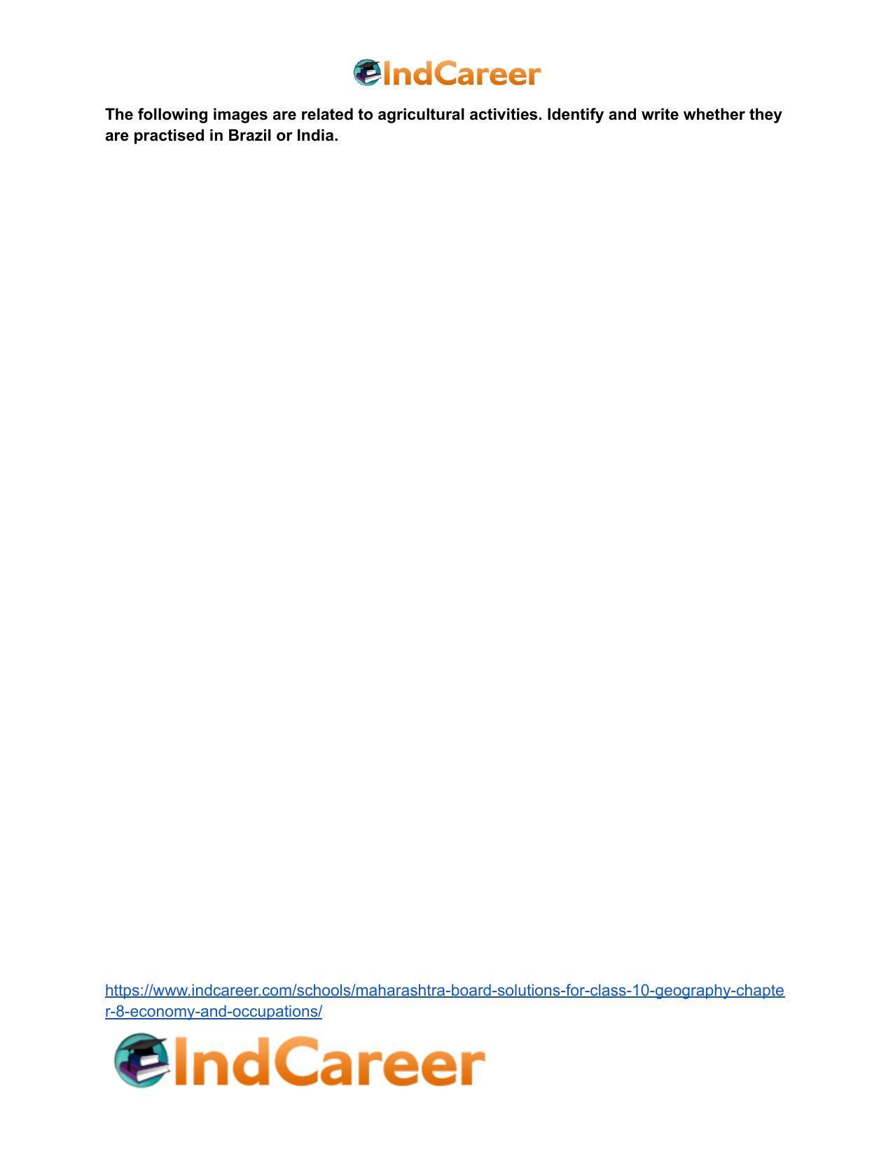 Maharashtra Board Solutions for Class 10- Geography: Chapter 8- Economy and Occupations - Page 28