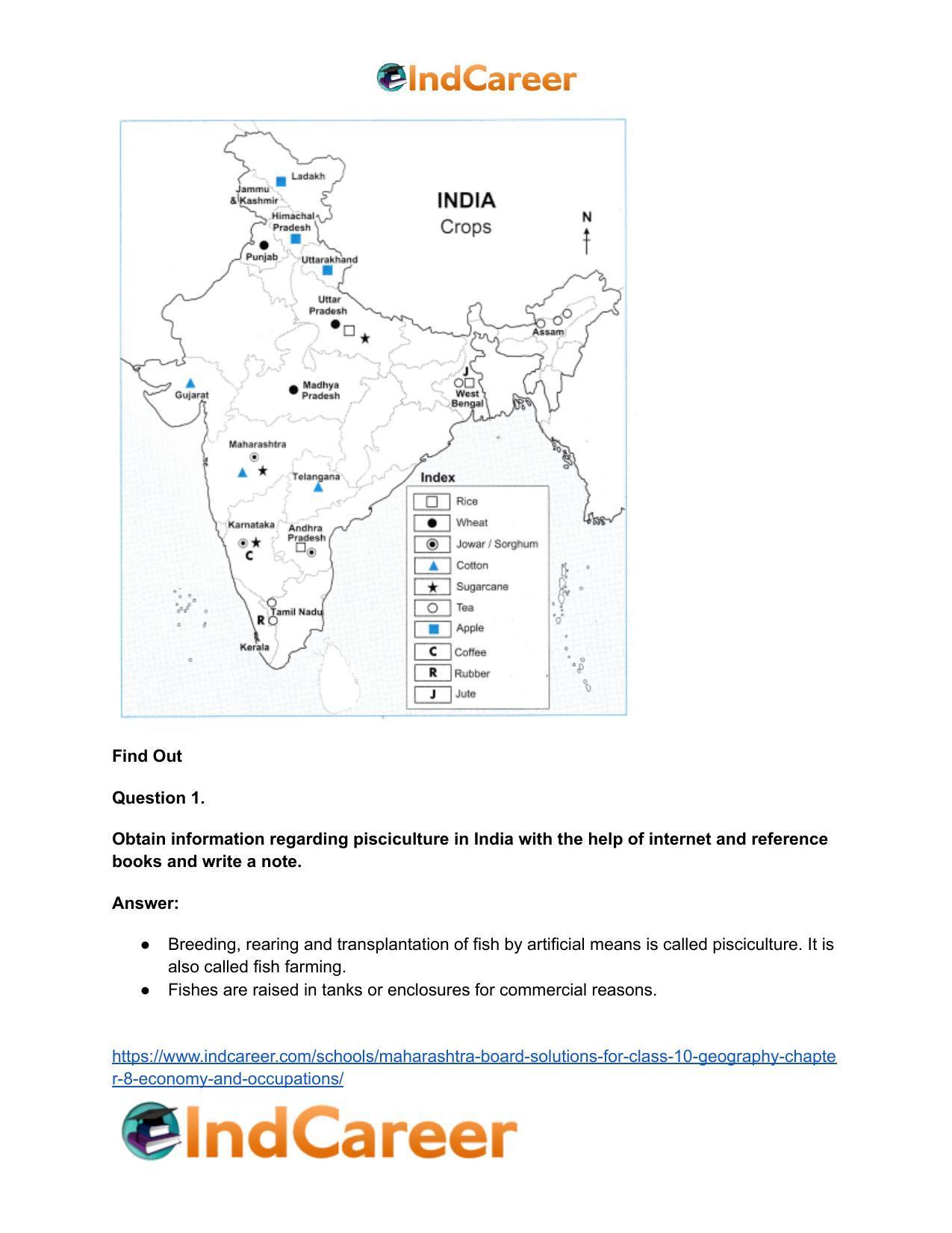 Maharashtra Board Solutions for Class 10- Geography: Chapter 8- Economy and Occupations - Page 31