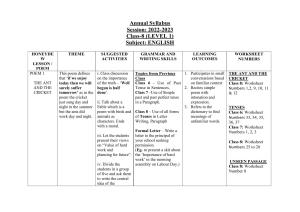 Edudel Class 8 (L-1) English Syllabus