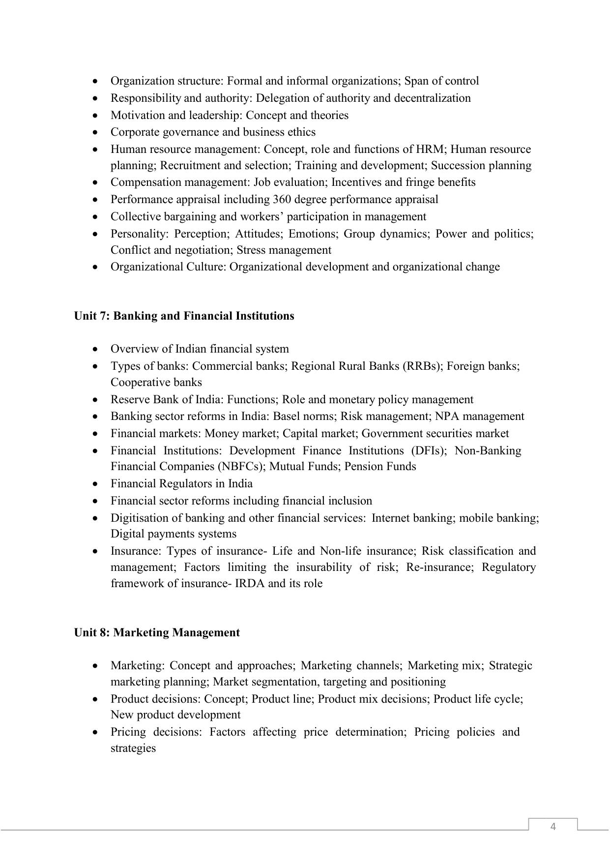 TNSET Syllabus - Commerce - Page 4