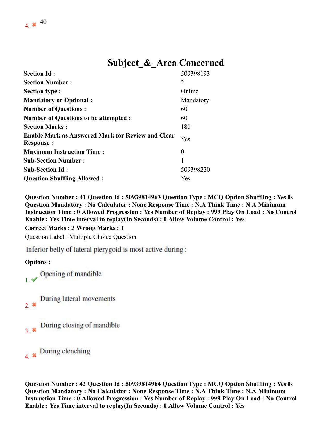 BHU RET Dental Science 2020 Question Paper  - Page 28