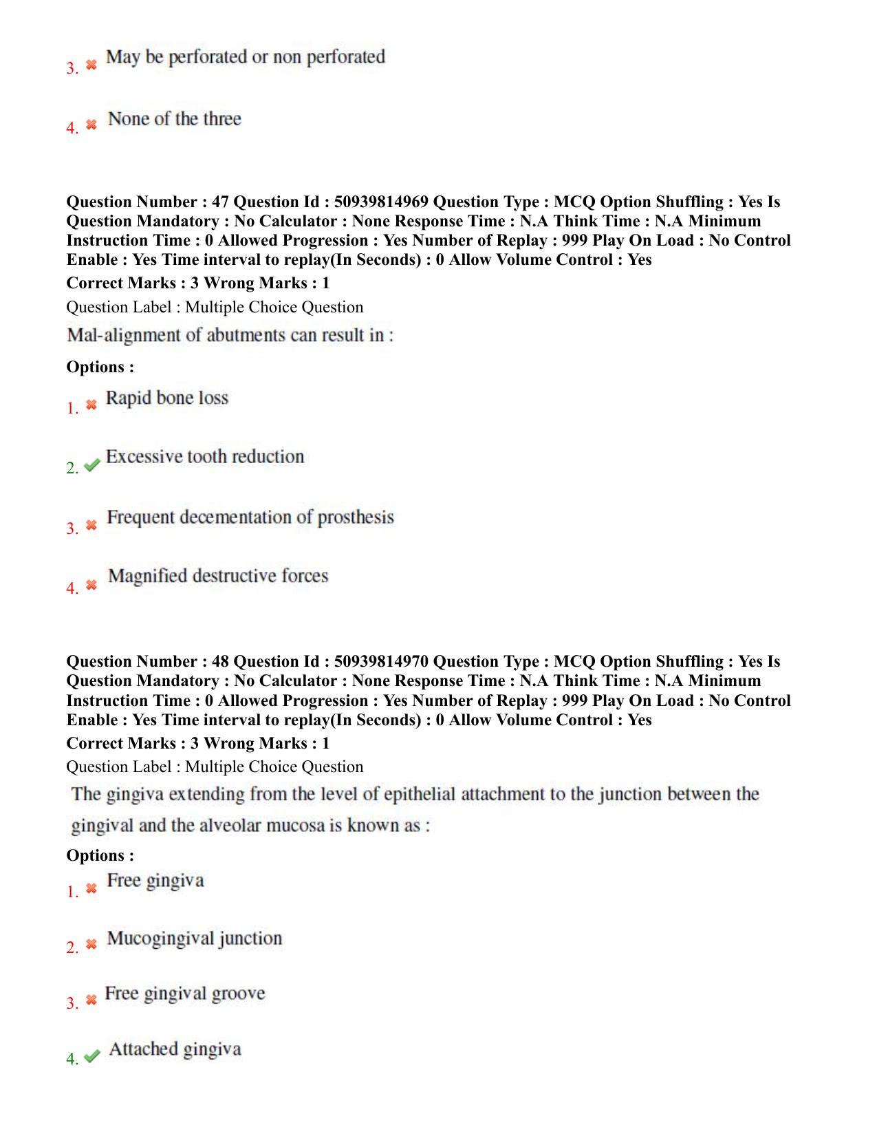 BHU RET Dental Science 2020 Question Paper  - Page 31