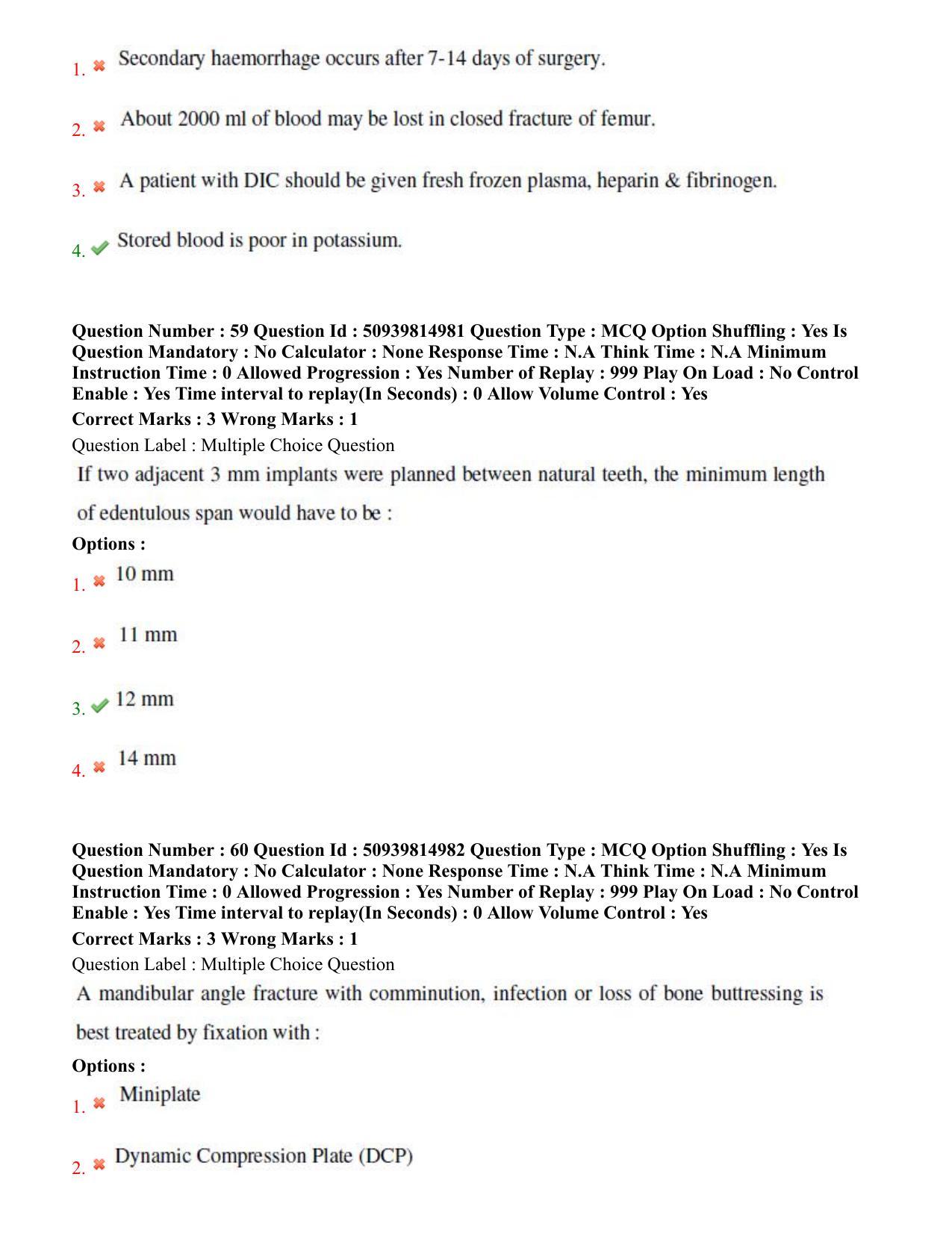 BHU RET Dental Science 2020 Question Paper  - Page 36