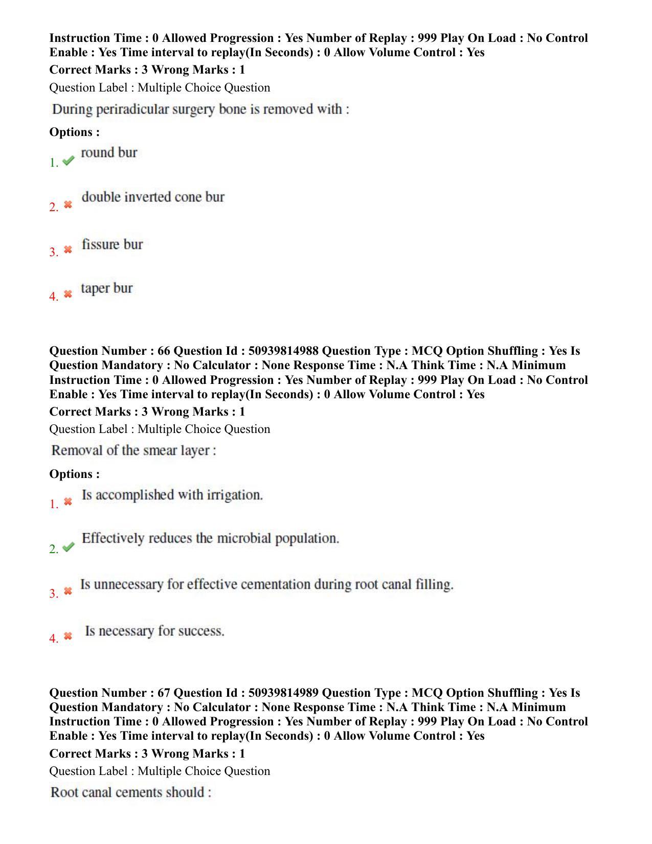 BHU RET Dental Science 2020 Question Paper  - Page 39