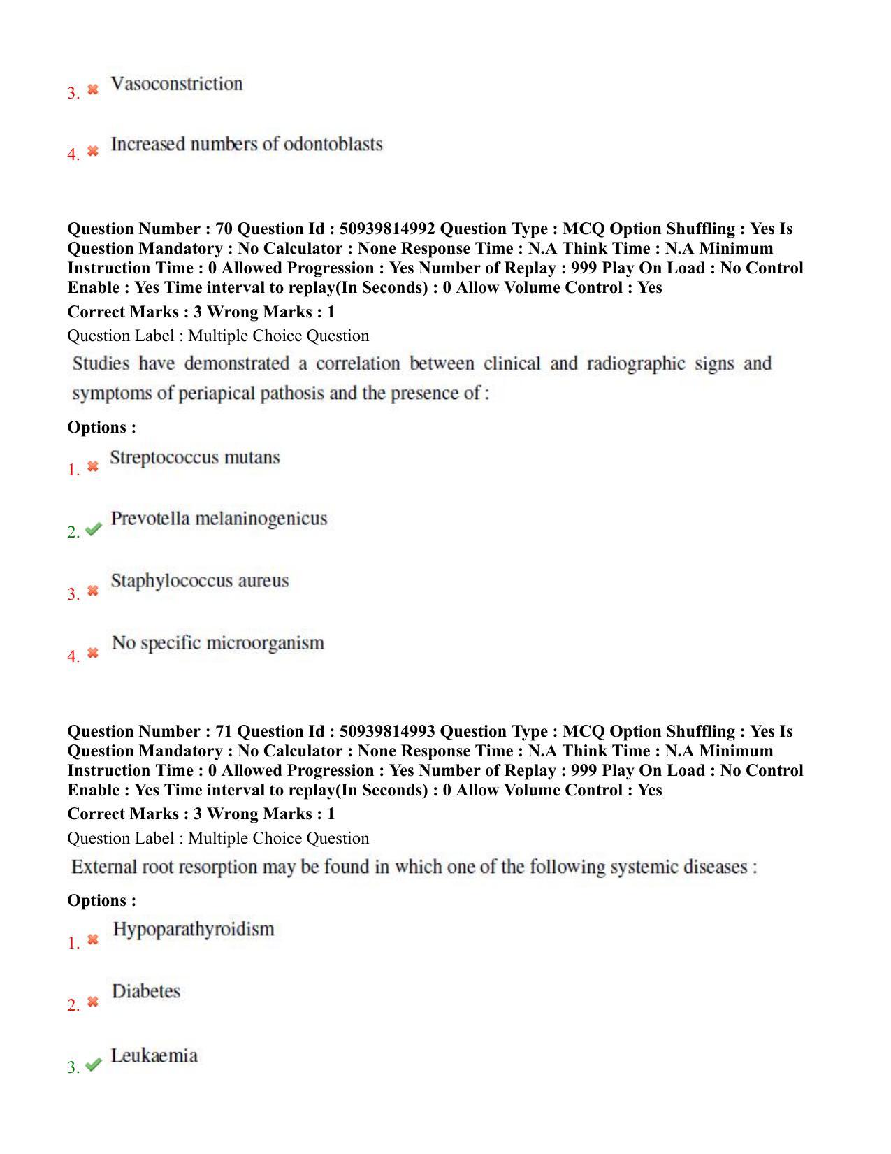 BHU RET Dental Science 2020 Question Paper  - Page 41