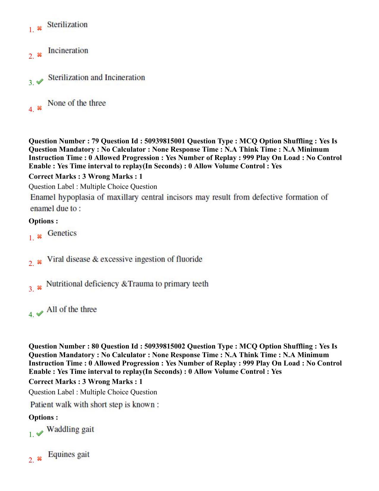 BHU RET Dental Science 2020 Question Paper  - Page 45