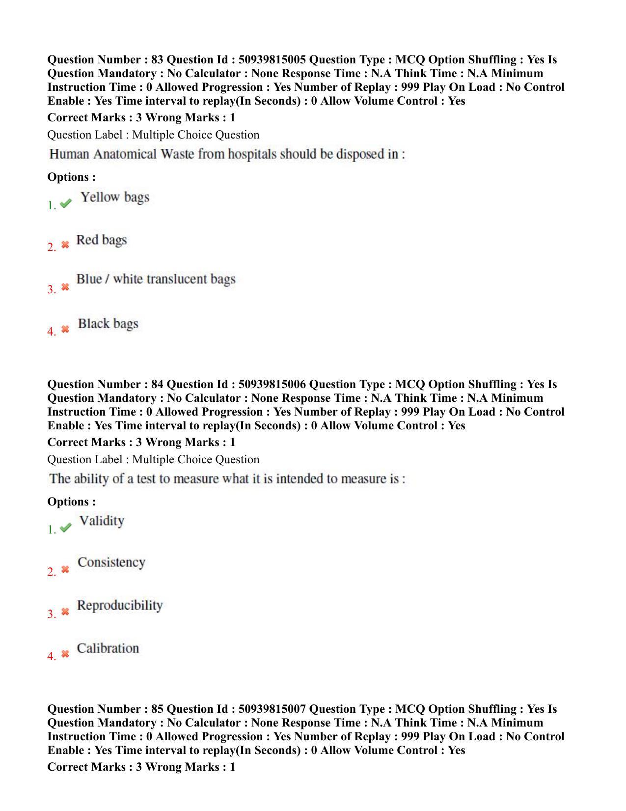 BHU RET Dental Science 2020 Question Paper  - Page 47