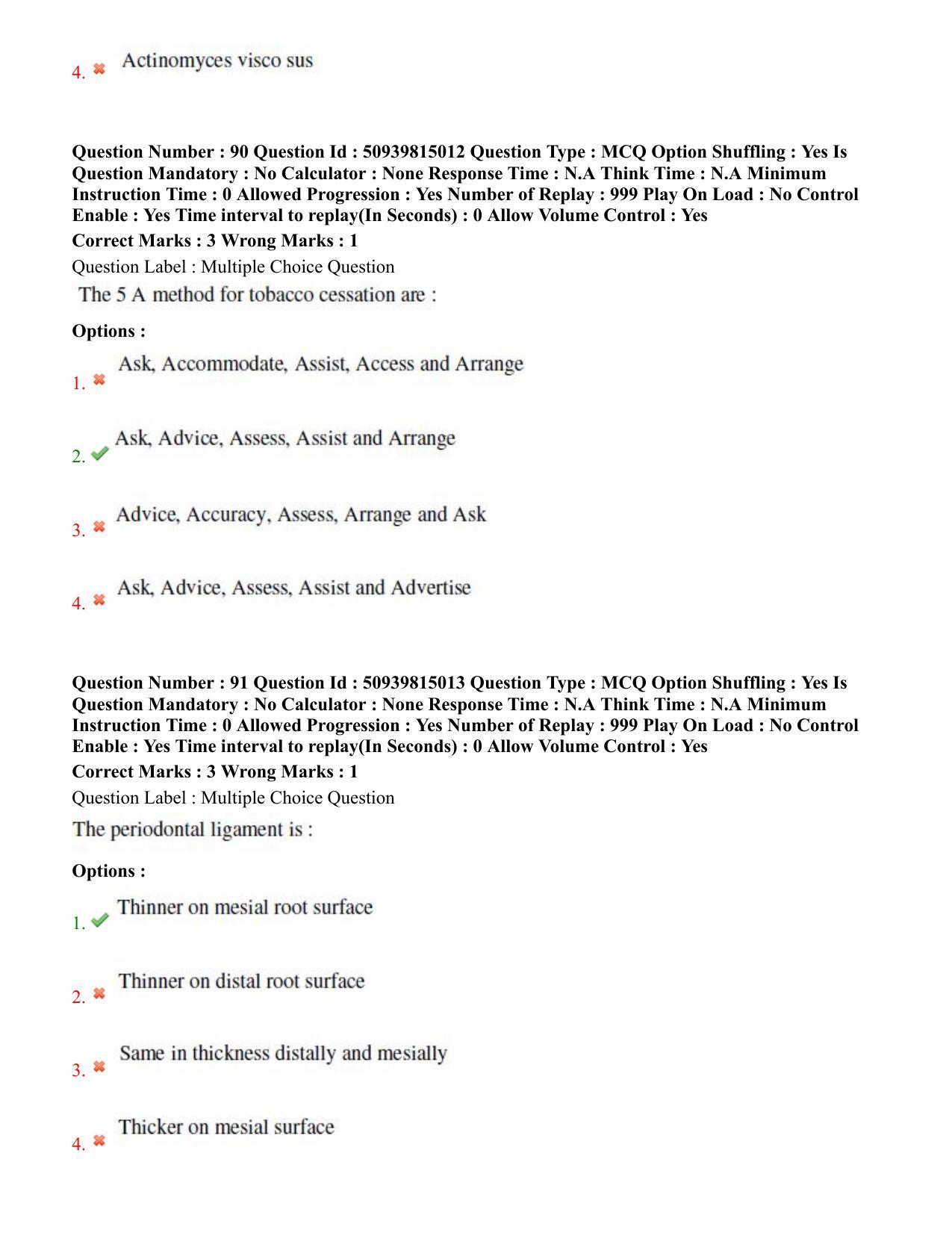 BHU RET Dental Science 2020 Question Paper  - Page 50
