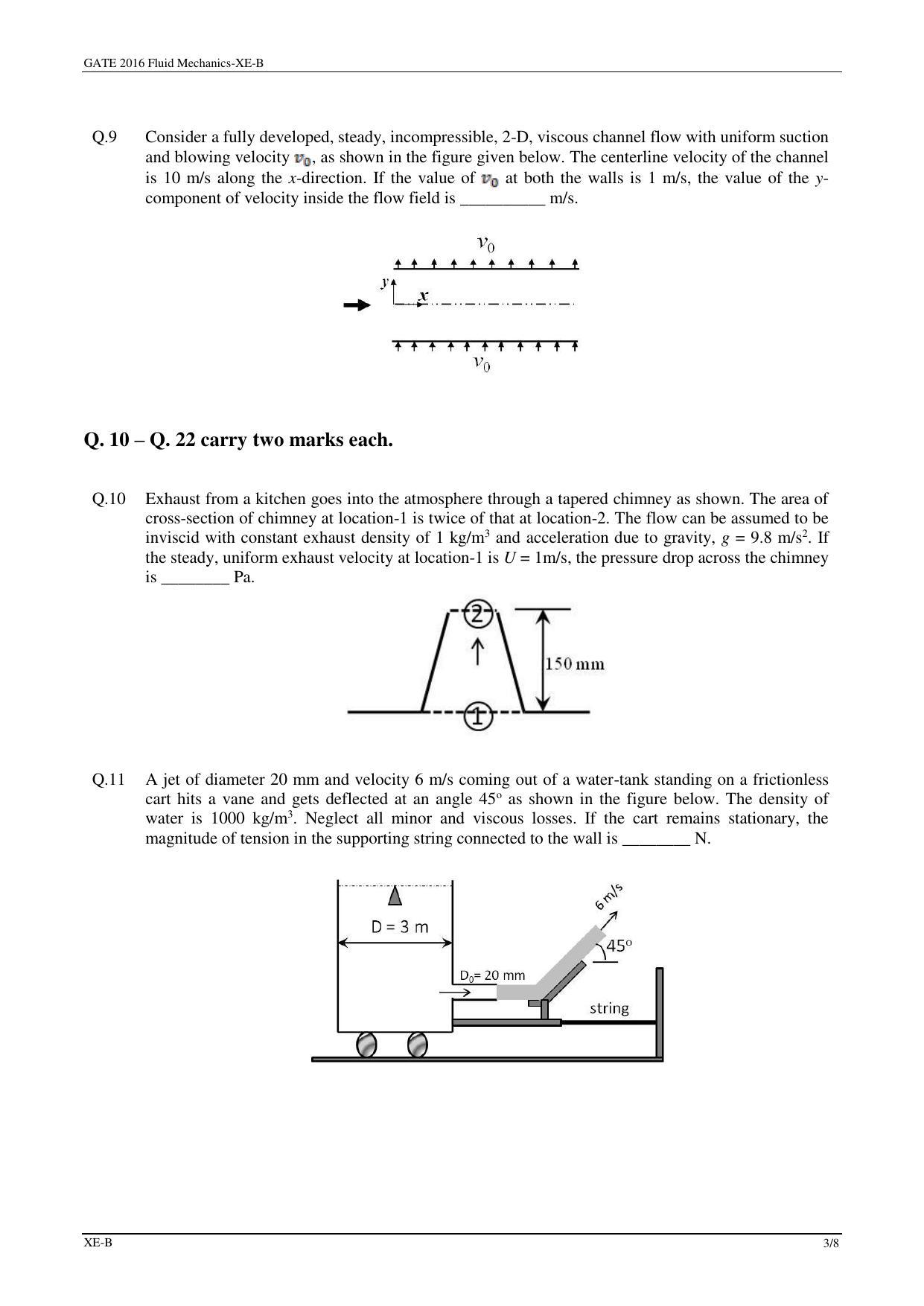 GATE 2016 Engineering Sciences (XE) Question Paper with Answer Key - Page 8