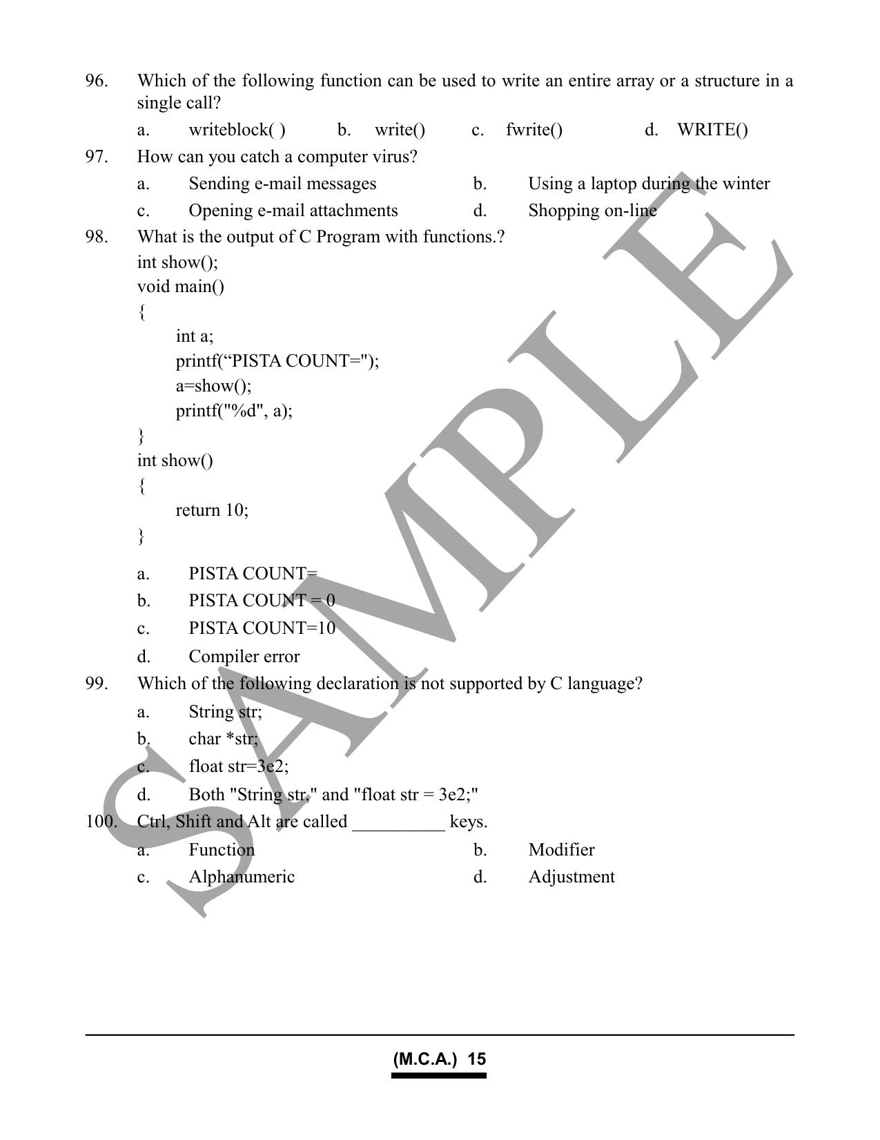 HPCET MCA 2023 Sample Paper - Page 15