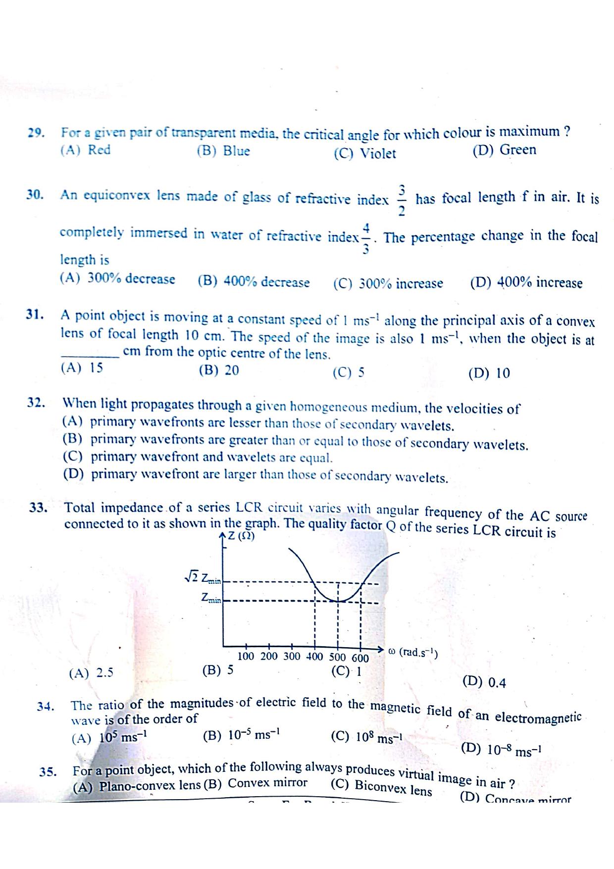 KCET 2023 Physics Question Paper - Page 6