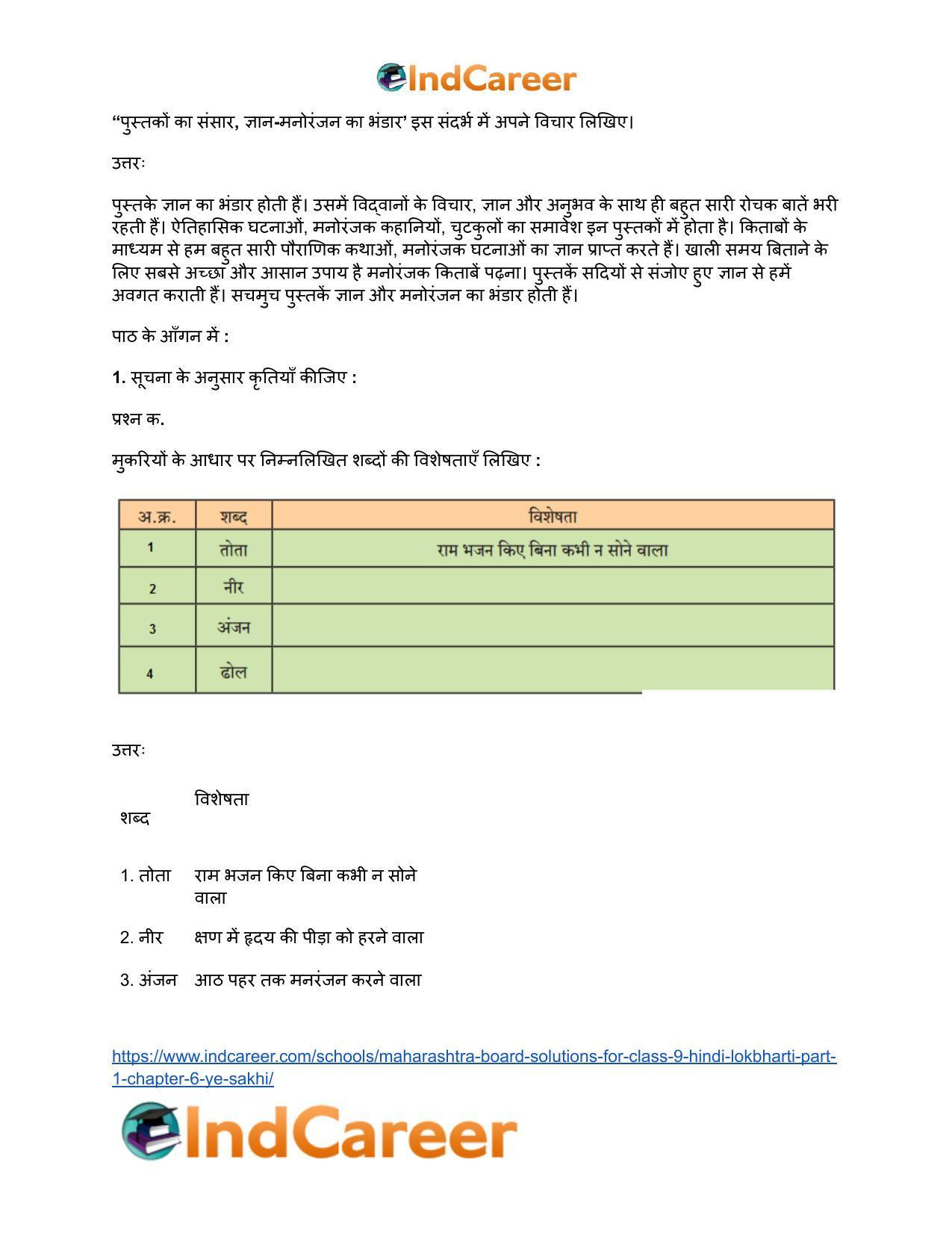 Maharashtra Board Solutions for Class 9- Hindi Lokbharti (Part 1): Chapter 6- ऐ सखि ! - Page 4